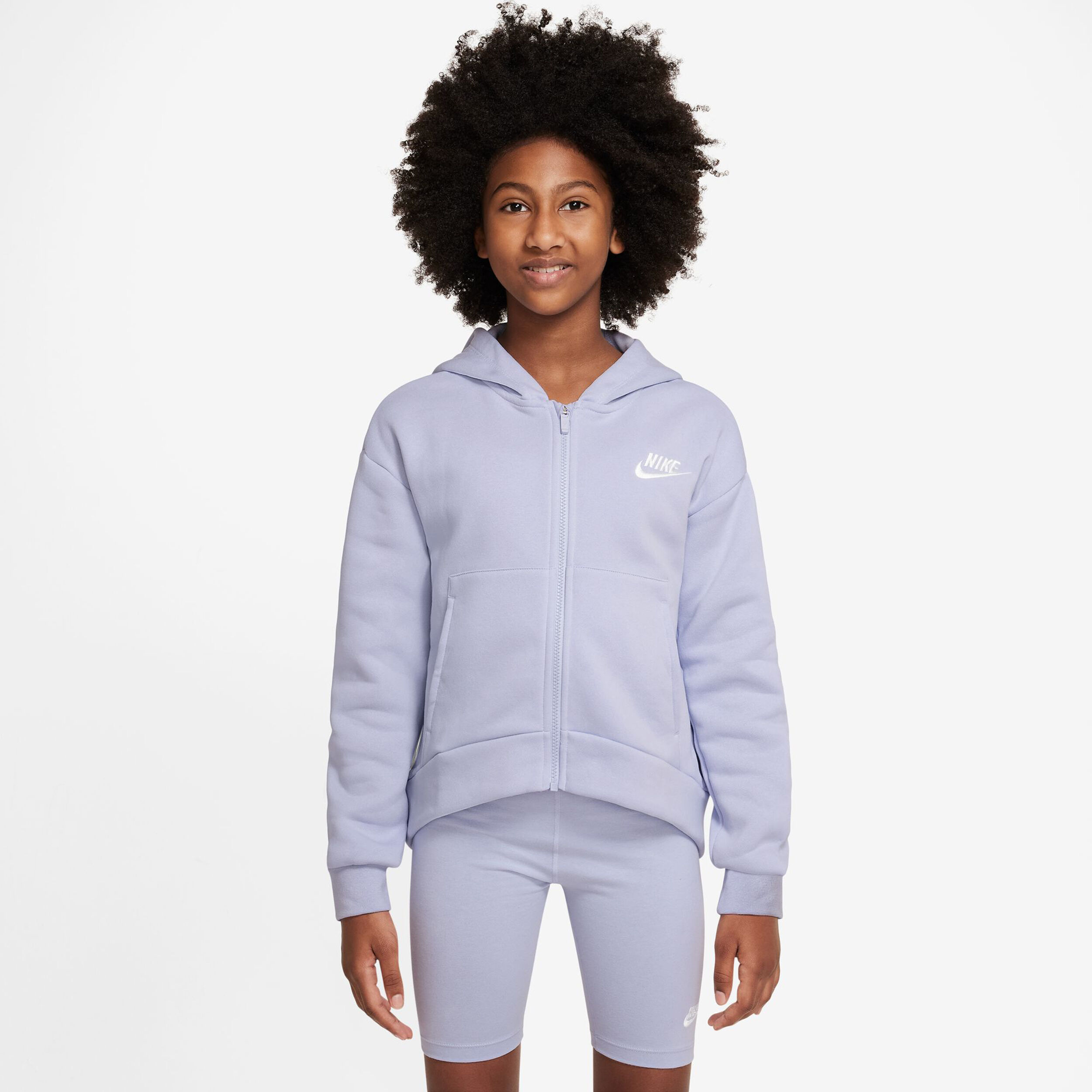 Big Kids Zip Hoodie Girls Lilac