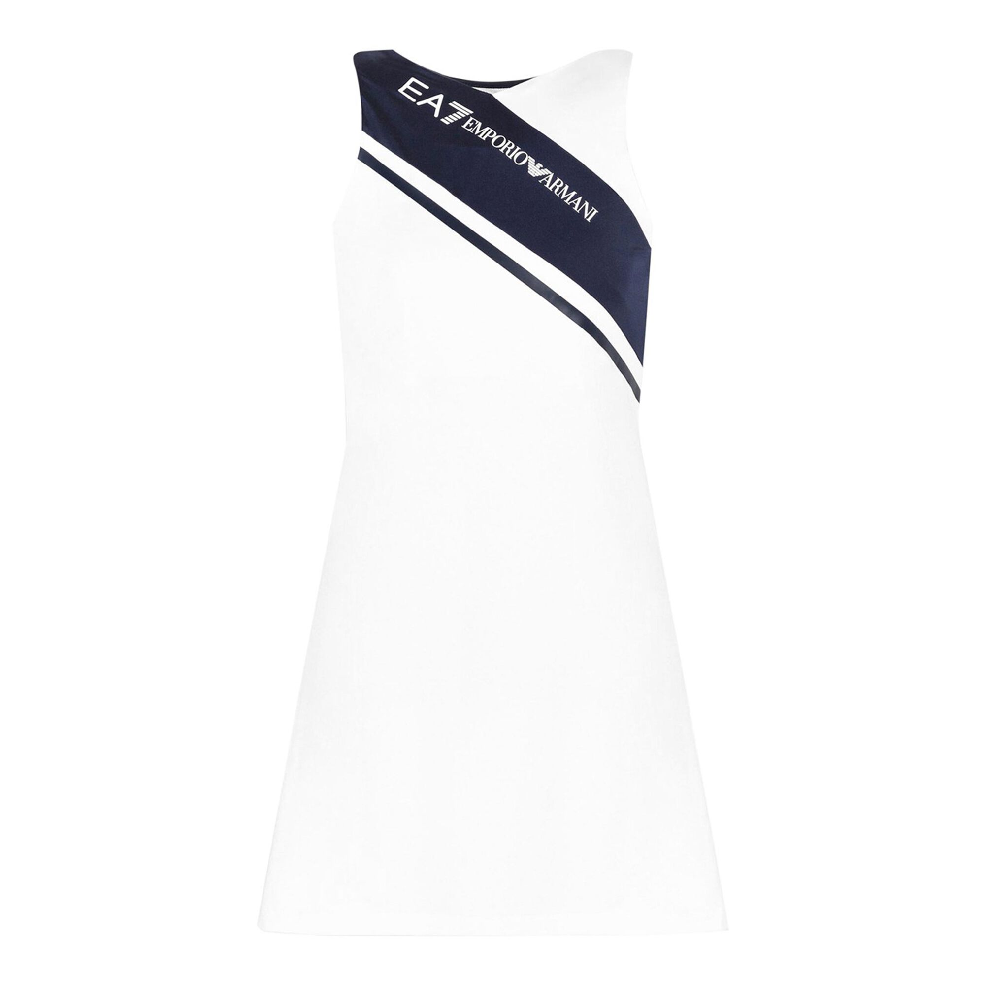 online TennisPoint buy EA7 Dress Women White, Dark Blue