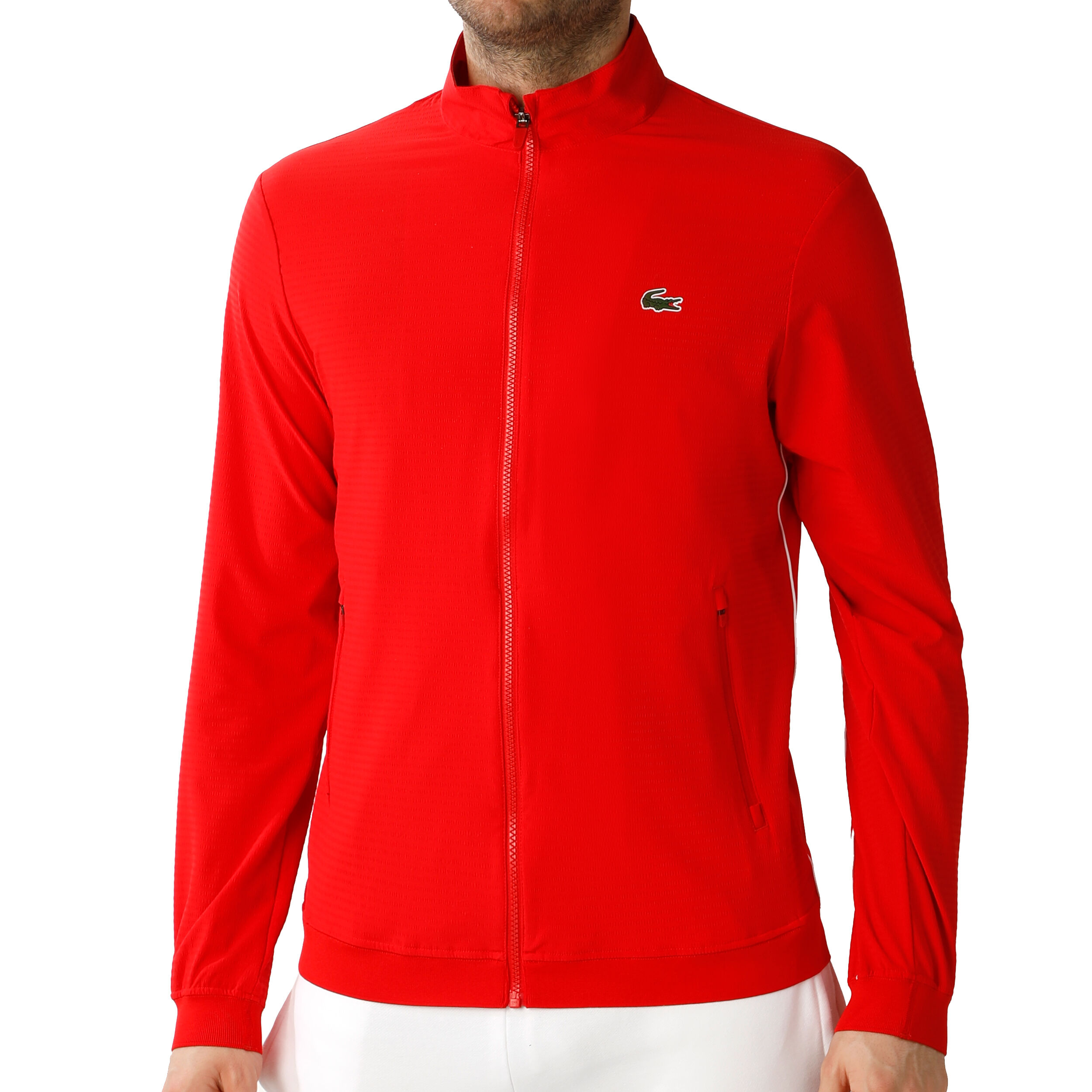 Red lacoste jacket online