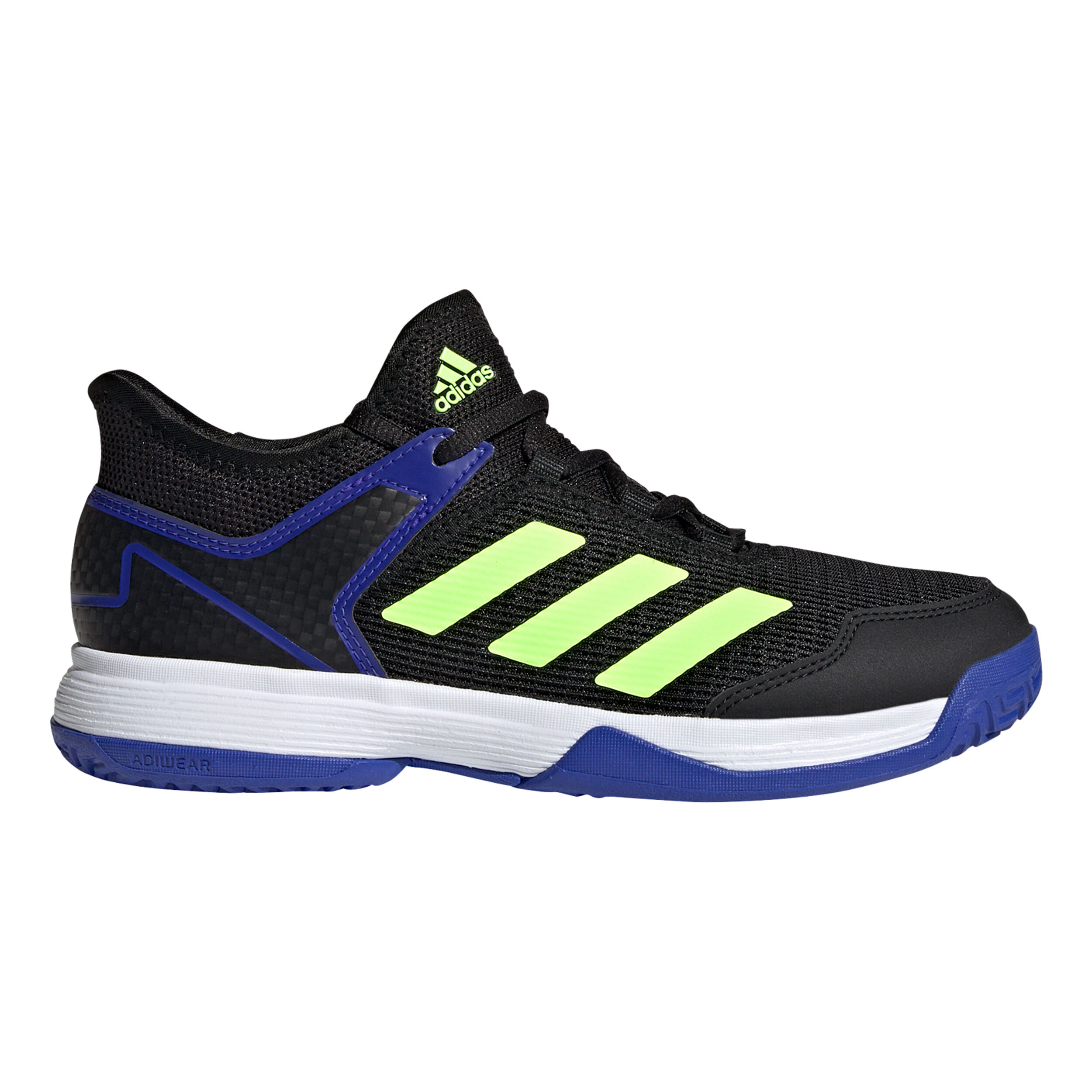 Ubersonic 4k All Court Shoe Kids Black Neon Green