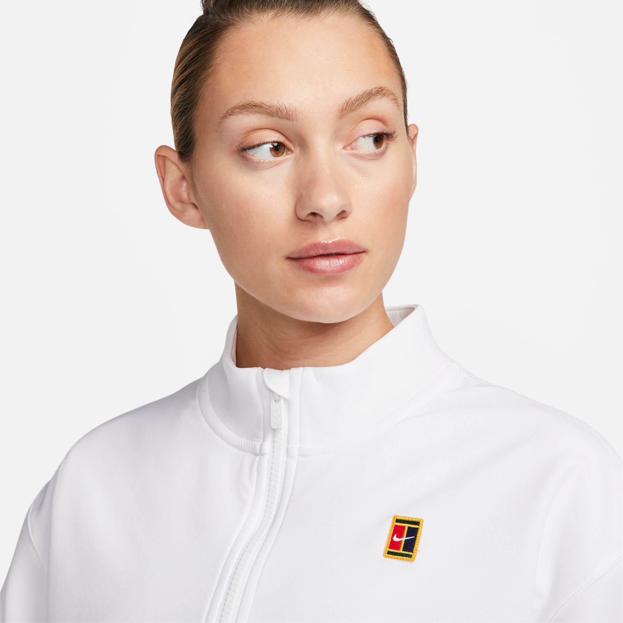 Buy Nike Dri Fit Court Heritage Training Jacket Women White online