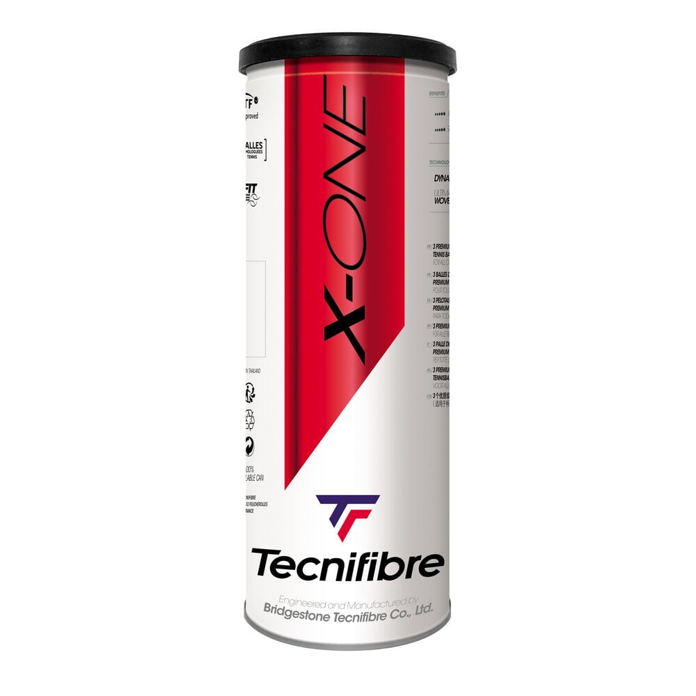 Tecnifibre X-One 3er 3 Ball Tube Tecnifibre X-One 3er 3 Ball Tube