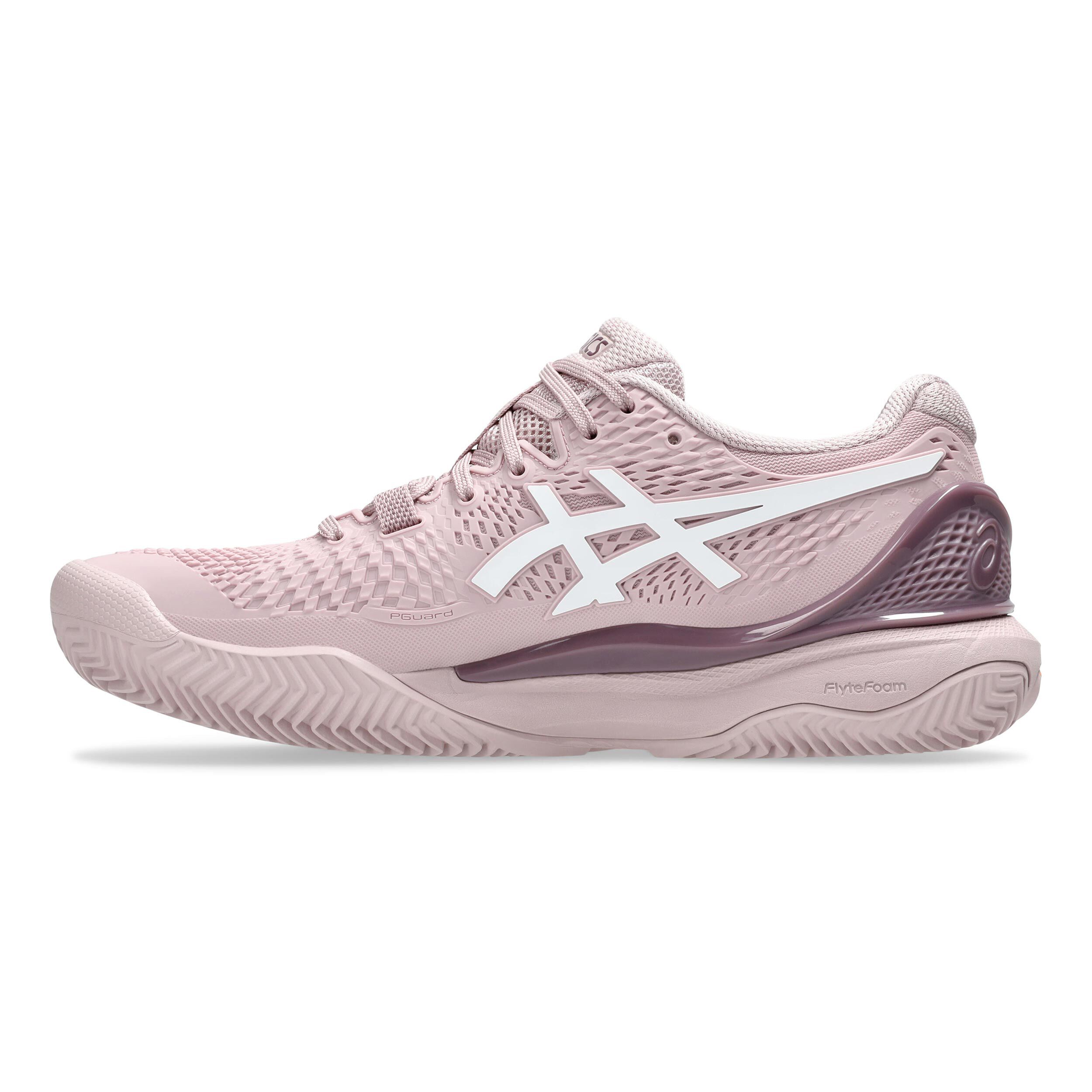Gel Resolution 9 Clay Court Shoe Women Beige White