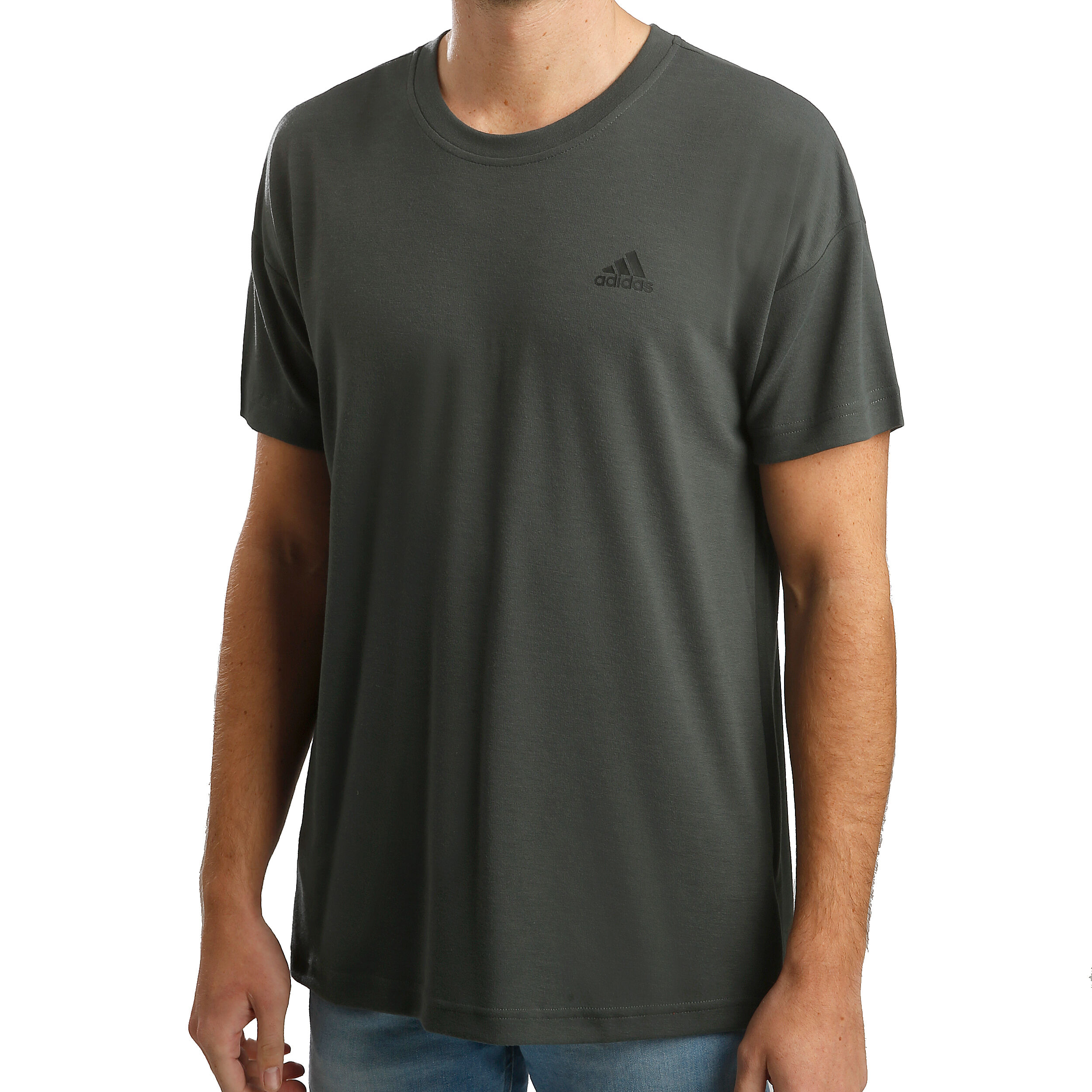 ID Stadium T Shirt Men Grey Black