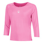 Quiet Please Tennis apparel Quiet Please Crush Mixed Long sleeve Women-pink, white