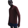 Stride Half-Zip Running shirt Men - dark red, silver