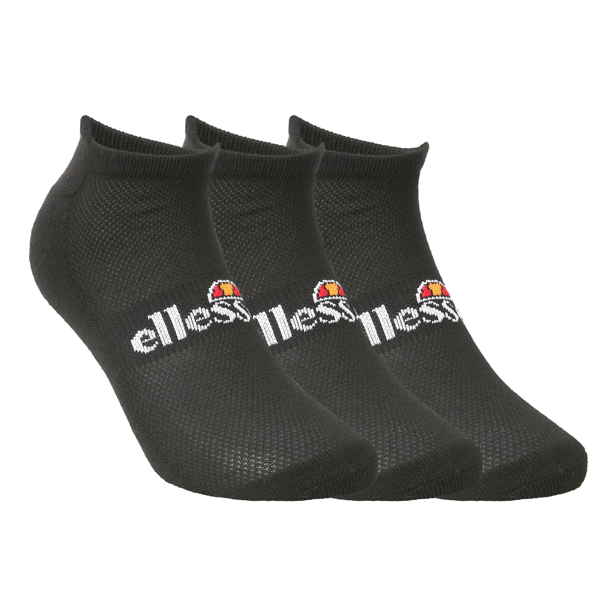buy Ellesse Dabba Trainer Liner Sports Socks 3 Pack - Black, White ...