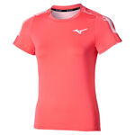 Mizuno Tennis apparel Mizuno Daybreakers Printed T-Shirt Women-Coral