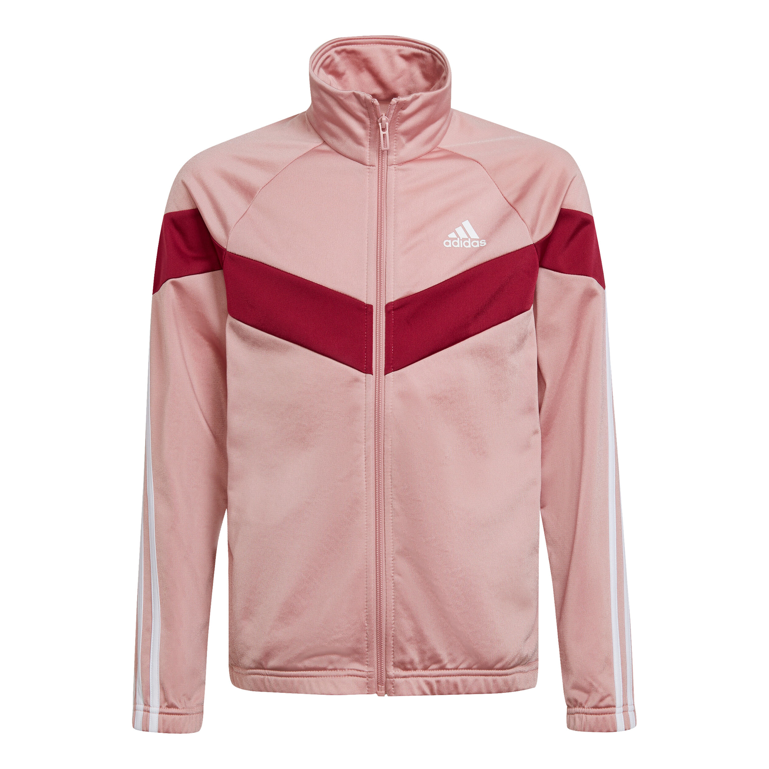 Adidas 3 stripe pink track jacket store