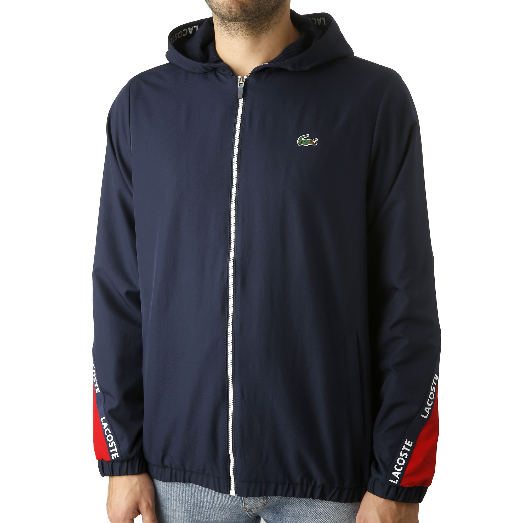 buy Lacoste Training Jacket Men - Dark Blue, Red online | Tennis-Point