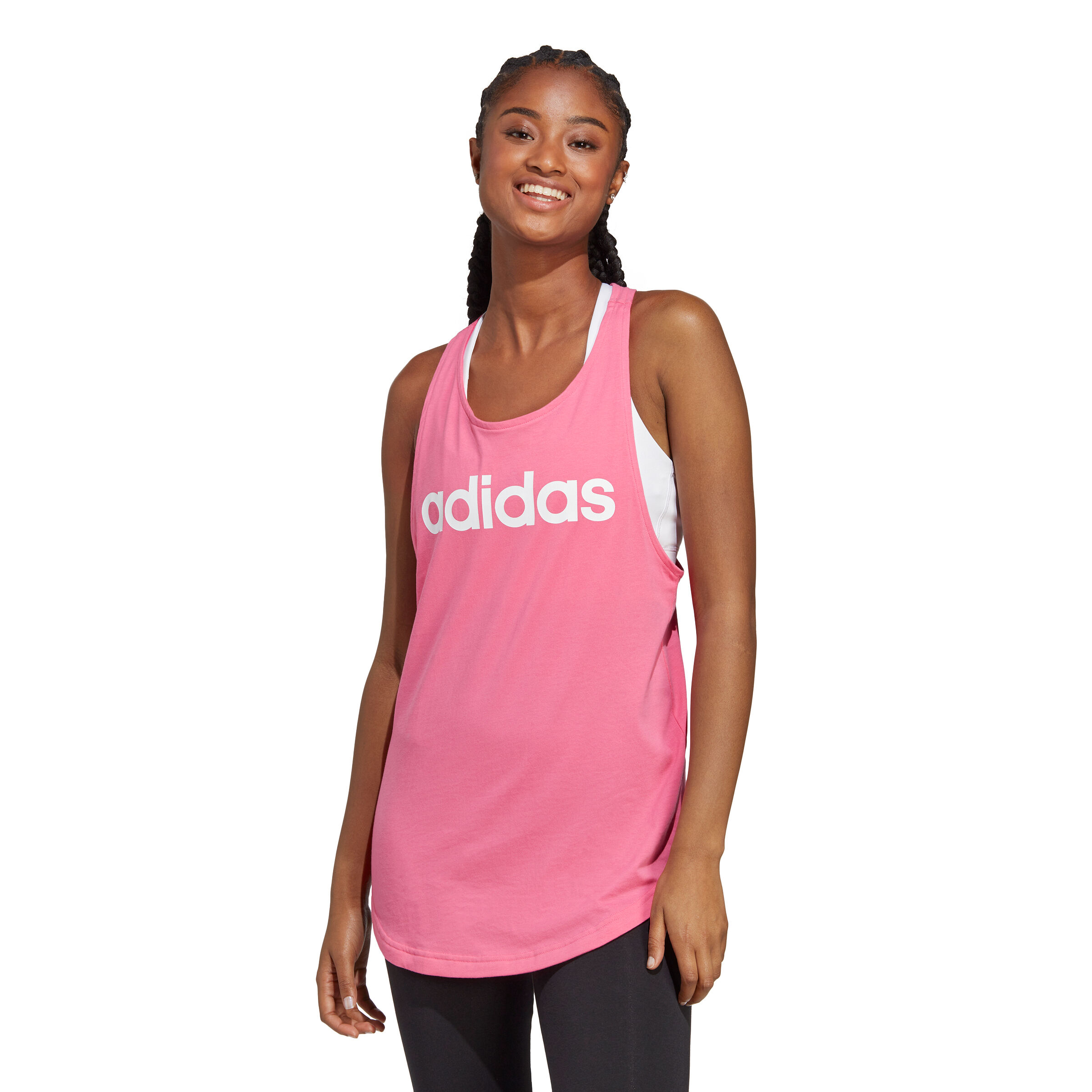 Adidas women's essentials new arrivals linear loose tank top