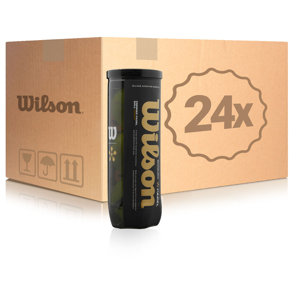 Wilson 24x 3 Ball Tube Premier Padel Speed X3 in a box