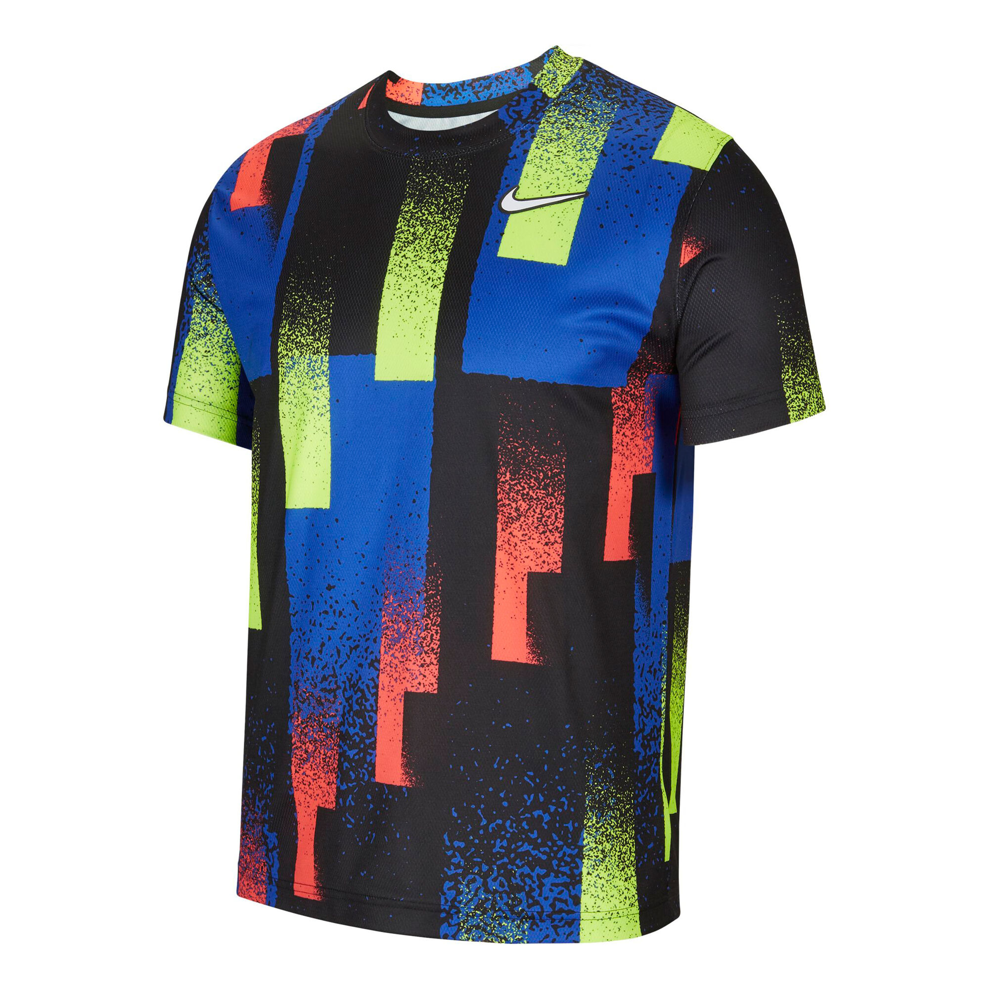 Buy Nike Court Dry Print T Shirt Men Black Multicoloured online
