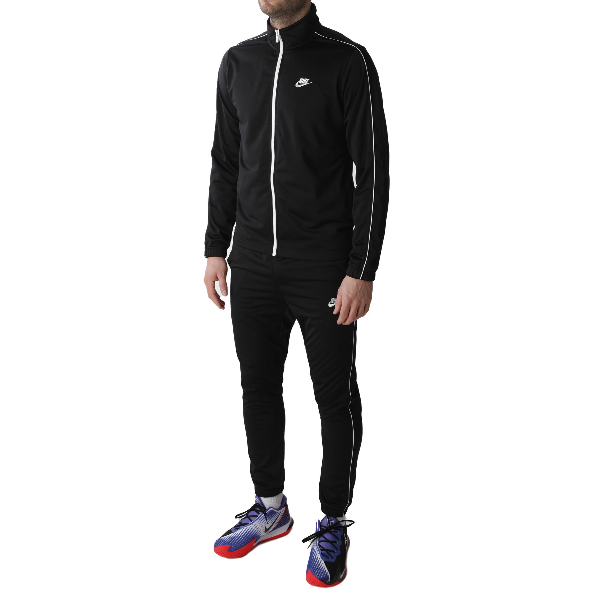 Buy Nike Sportswear Basic Tracksuit Men Black, White online | Tennis ...