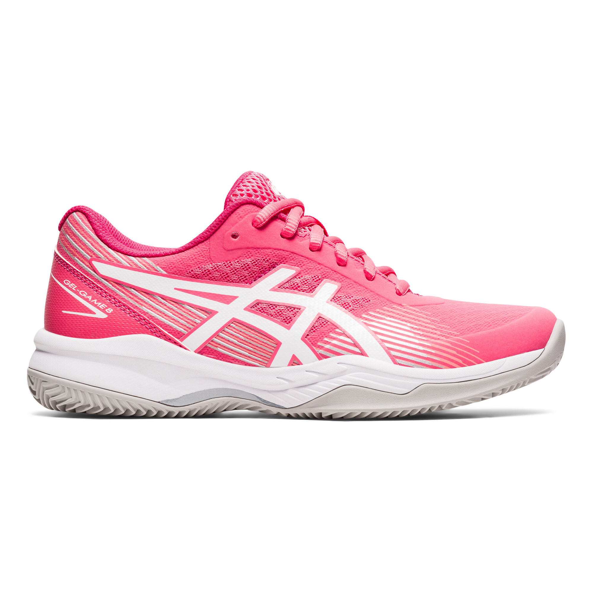 buy Asics GelGame 8 Clay Court Shoe Women Pink, White