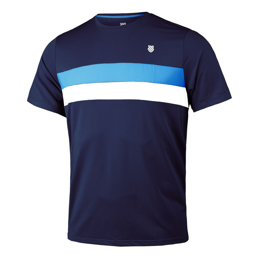 K-Swiss Core Team Stripe Crew T-Shirt Men dark_blue
