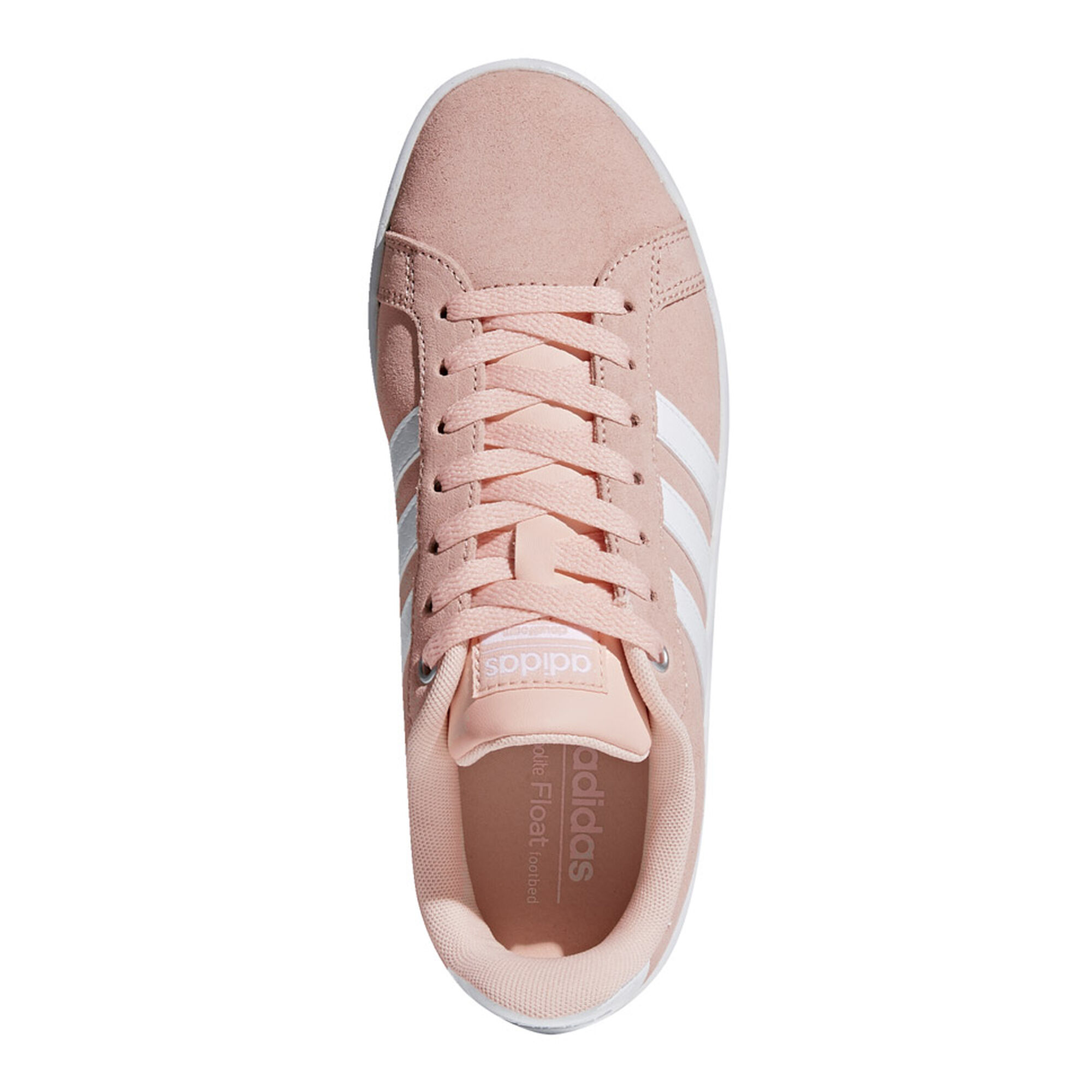 Adidas cloudfoam advantage women's casual shoes pink white Clearance