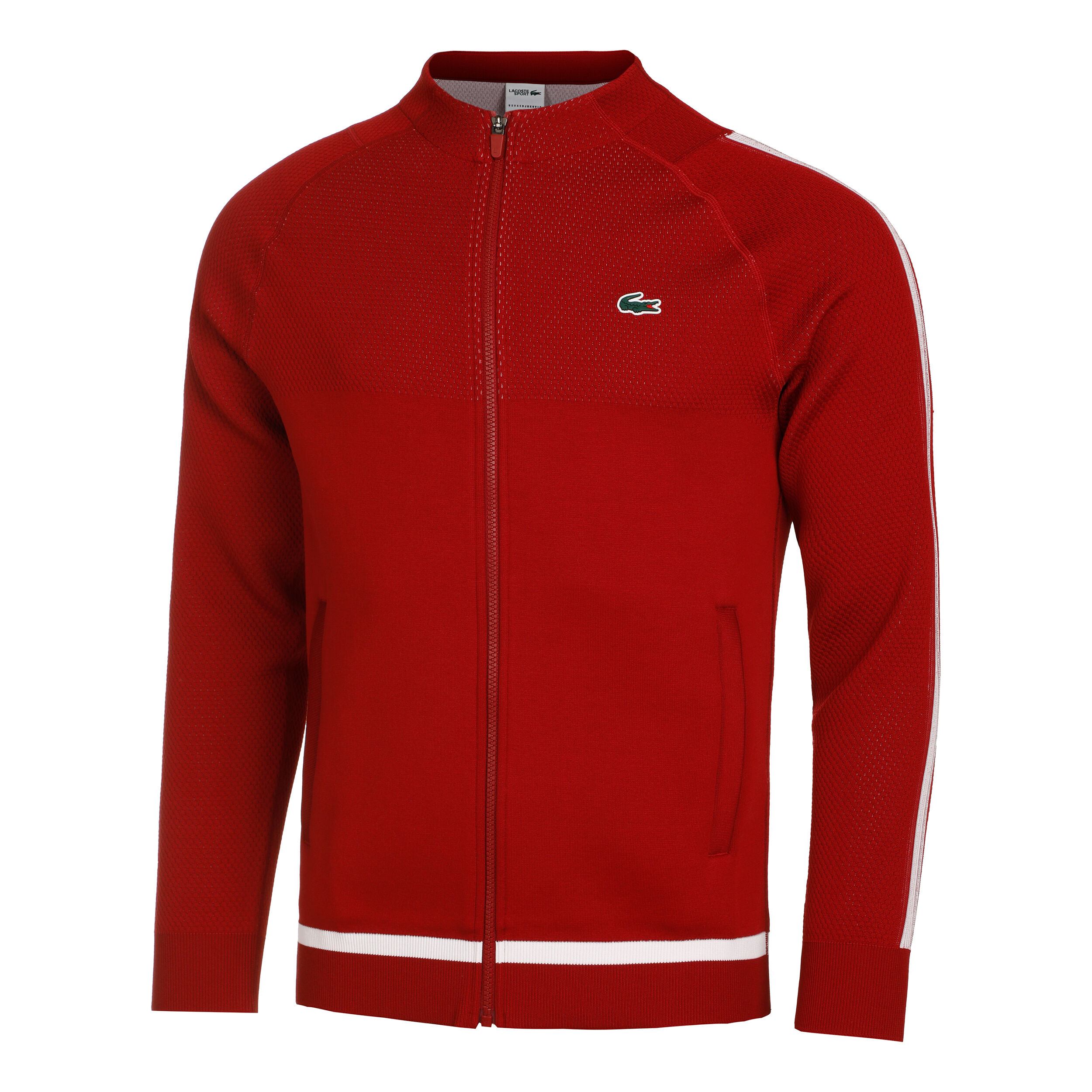 Red lacoste jacket hot sale