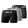 Dri-FIT Essential Micro Trunk Boxer Shorts 3 Pack Men-Black,Grey