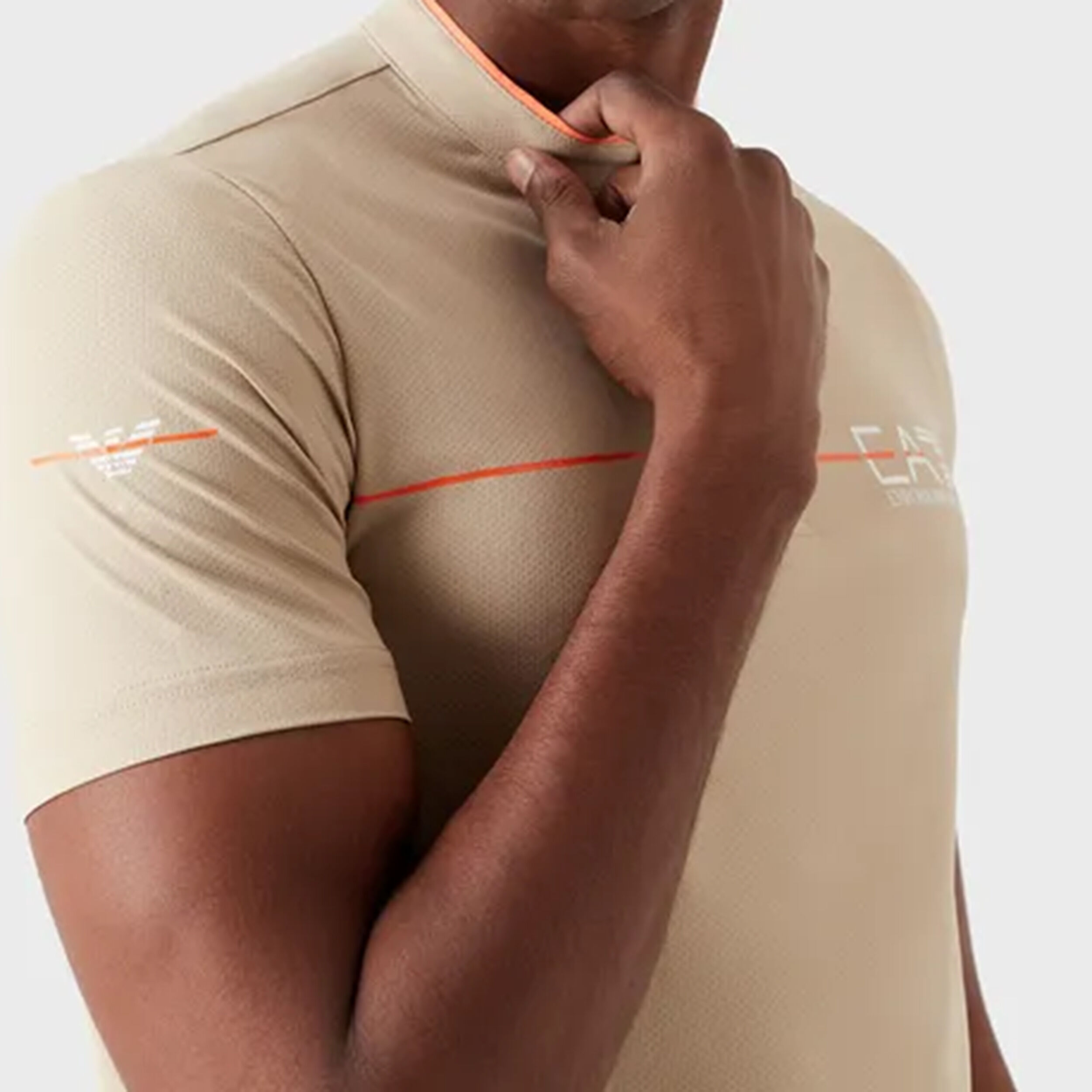 Buy EA7 Polo Men Beige Orange online Tennis Point UK