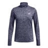 Tech Twist Warmup 1/2 Zip Long Sleeve Women-Blue Grey