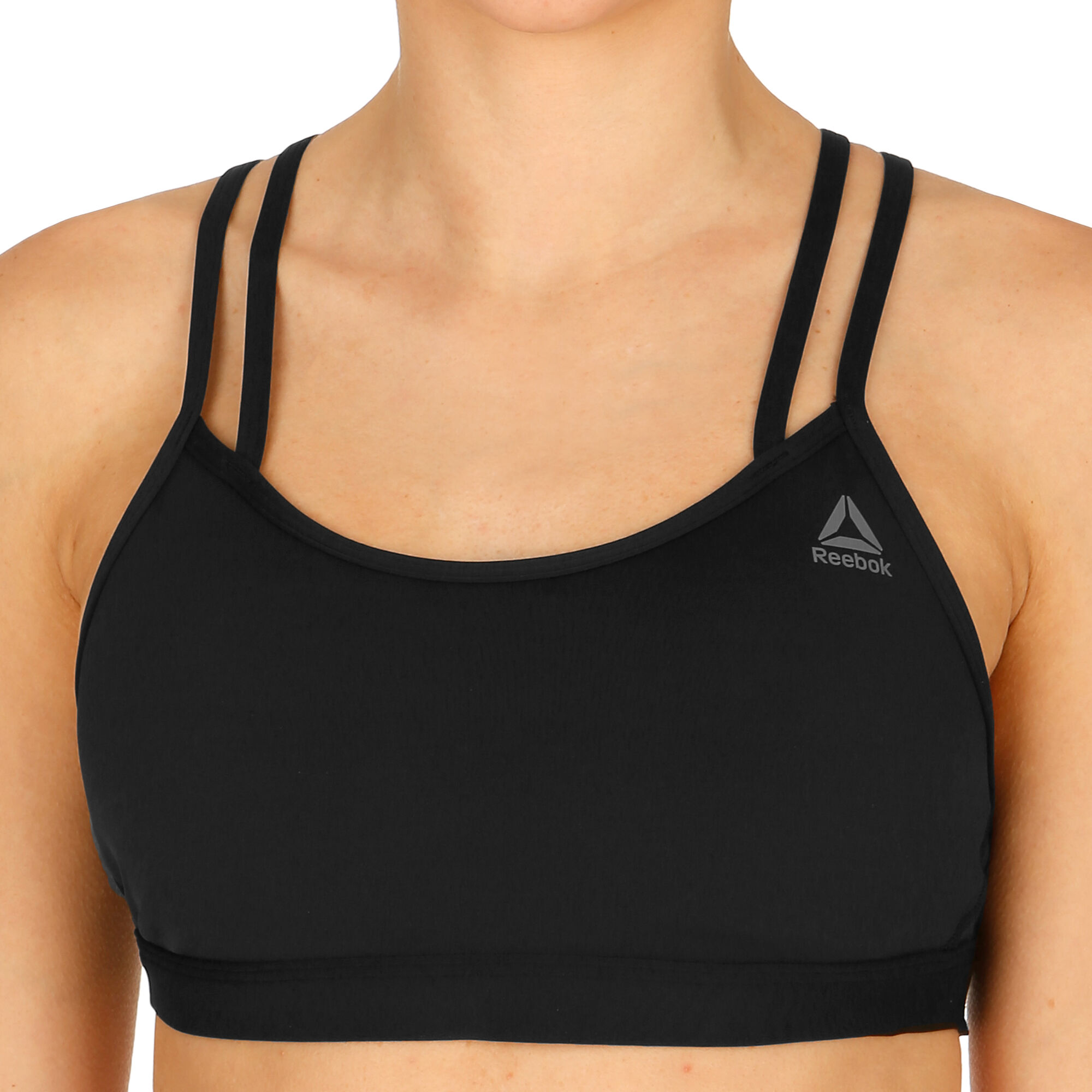 Buy Reebok Hero Strappy Padded Sports Bras Women Black, Grey online