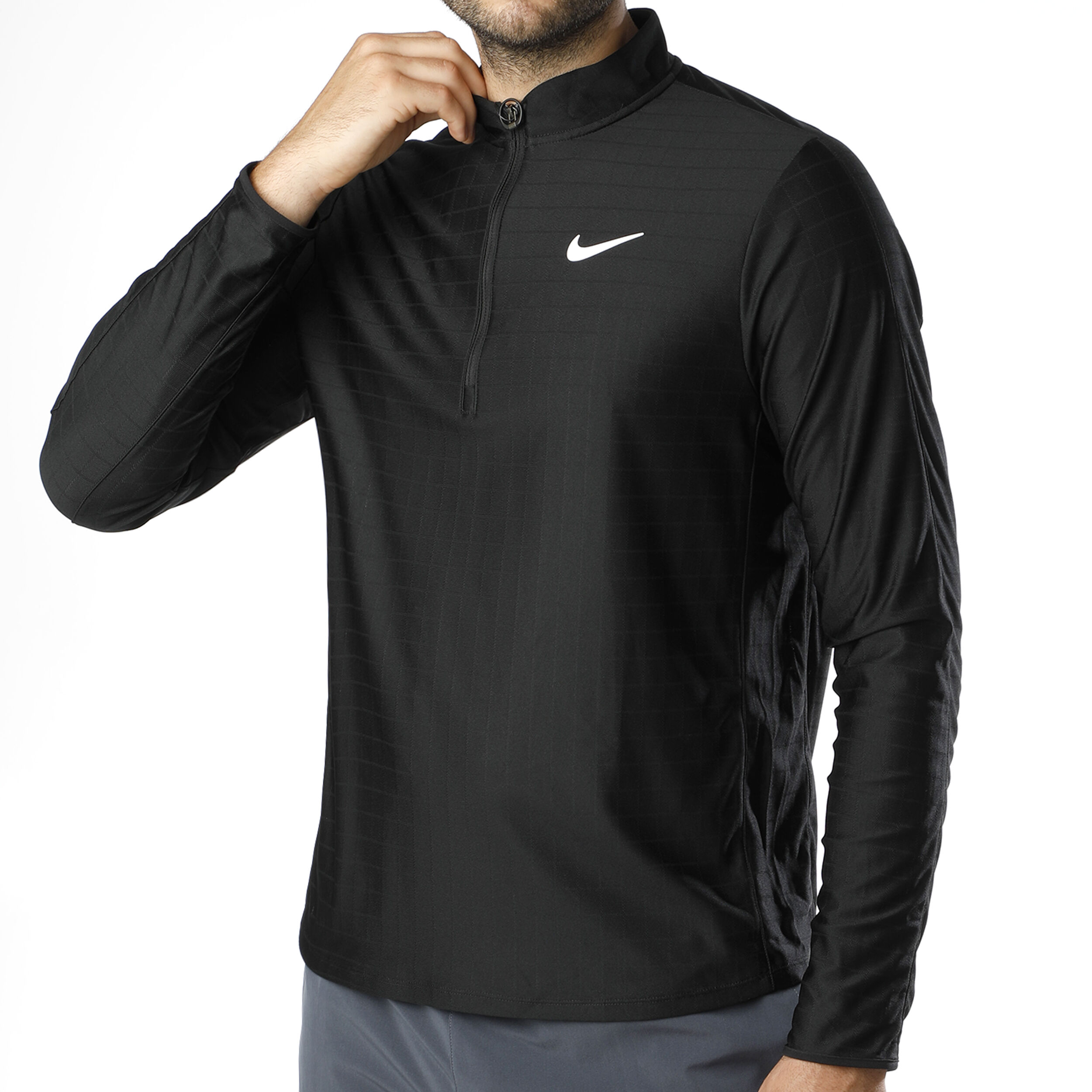 Buy Nike Court Breathe Advantage Half Zip Long Sleeve Men Black online Tennis Point UK