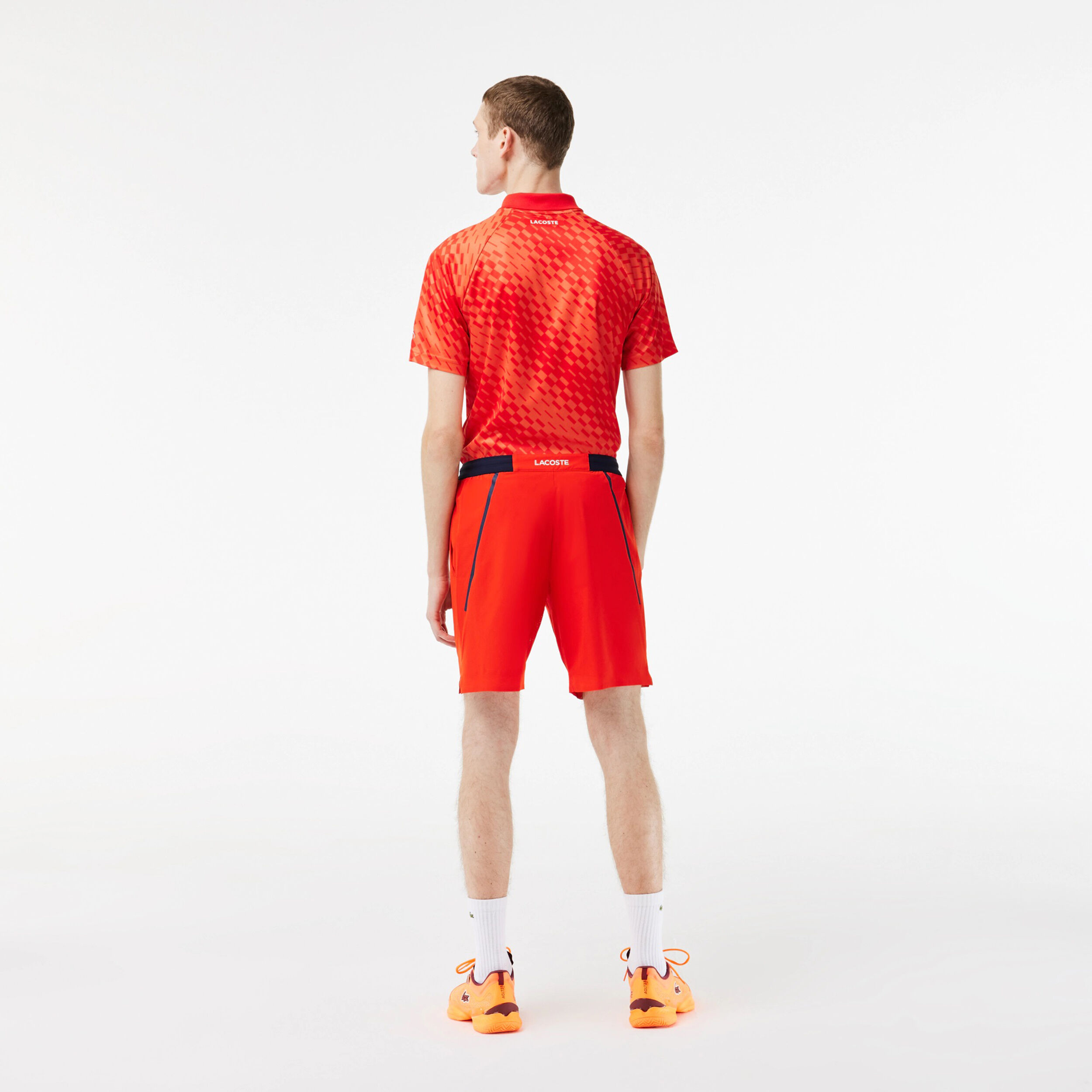 Orange top lacoste shorts