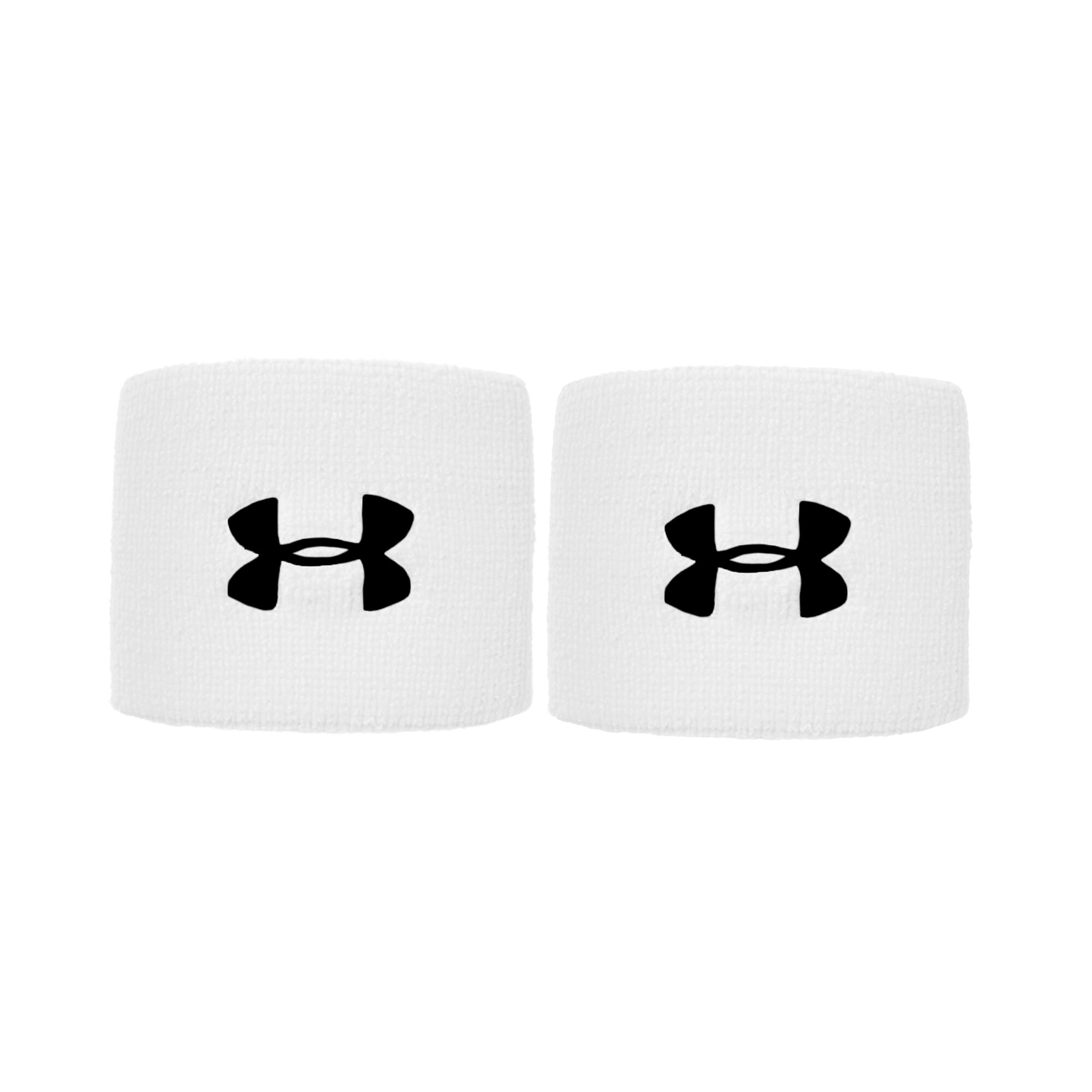 buy Under Armour Performance Wristband 2 Pack White, Black online