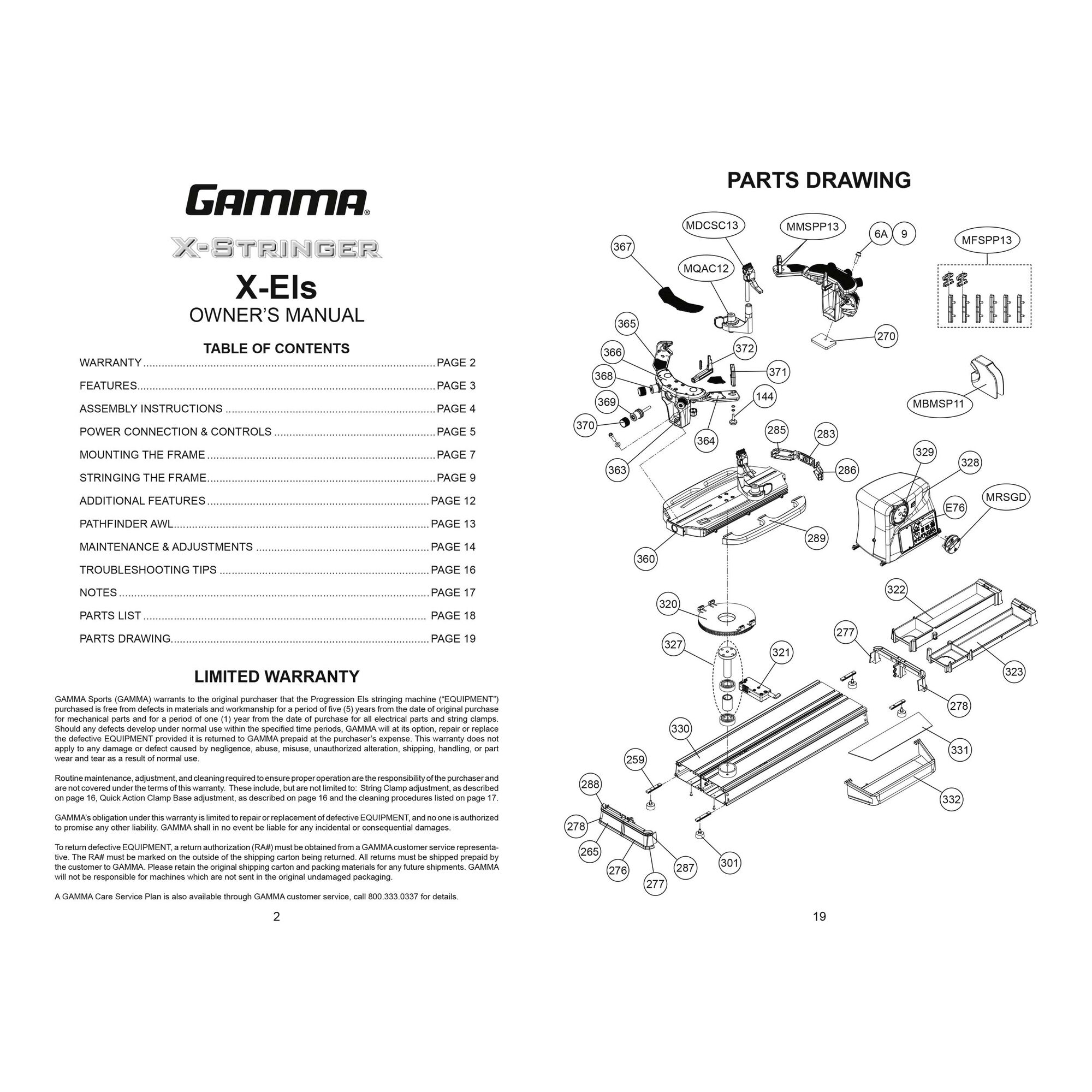 Buy Gamma XEls Touch Stringing Machine Blue online Tennis Point UK