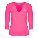 BIDI BADU Clothing BIDI BADU Ariana Tech V-Neck Long sleeve Women - pink, white