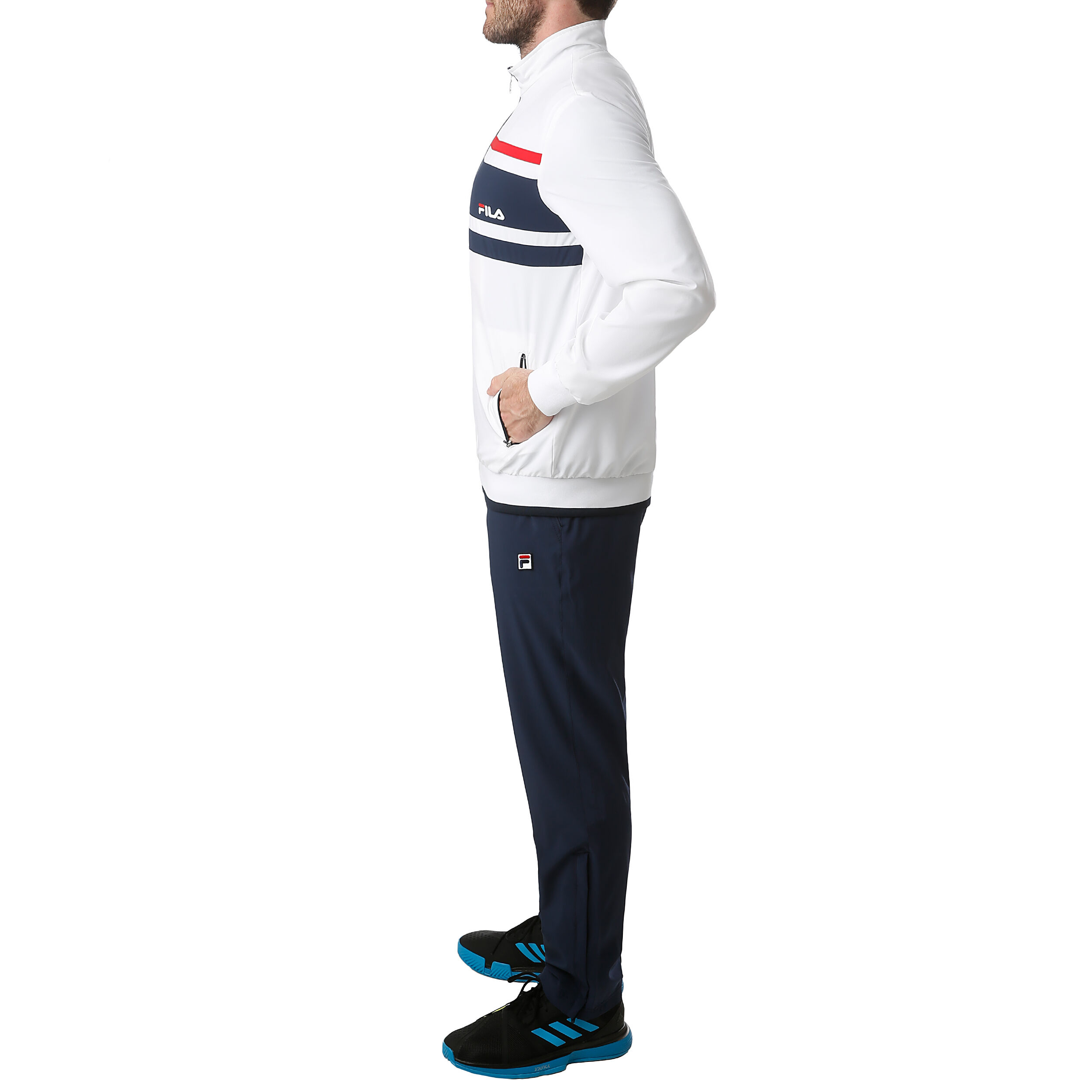 Buy Fila Theo Tracksuit Men White Dark Blue online Tennis Point UK
