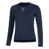 High Low Breezy Long sleeve Women - dark blue, 