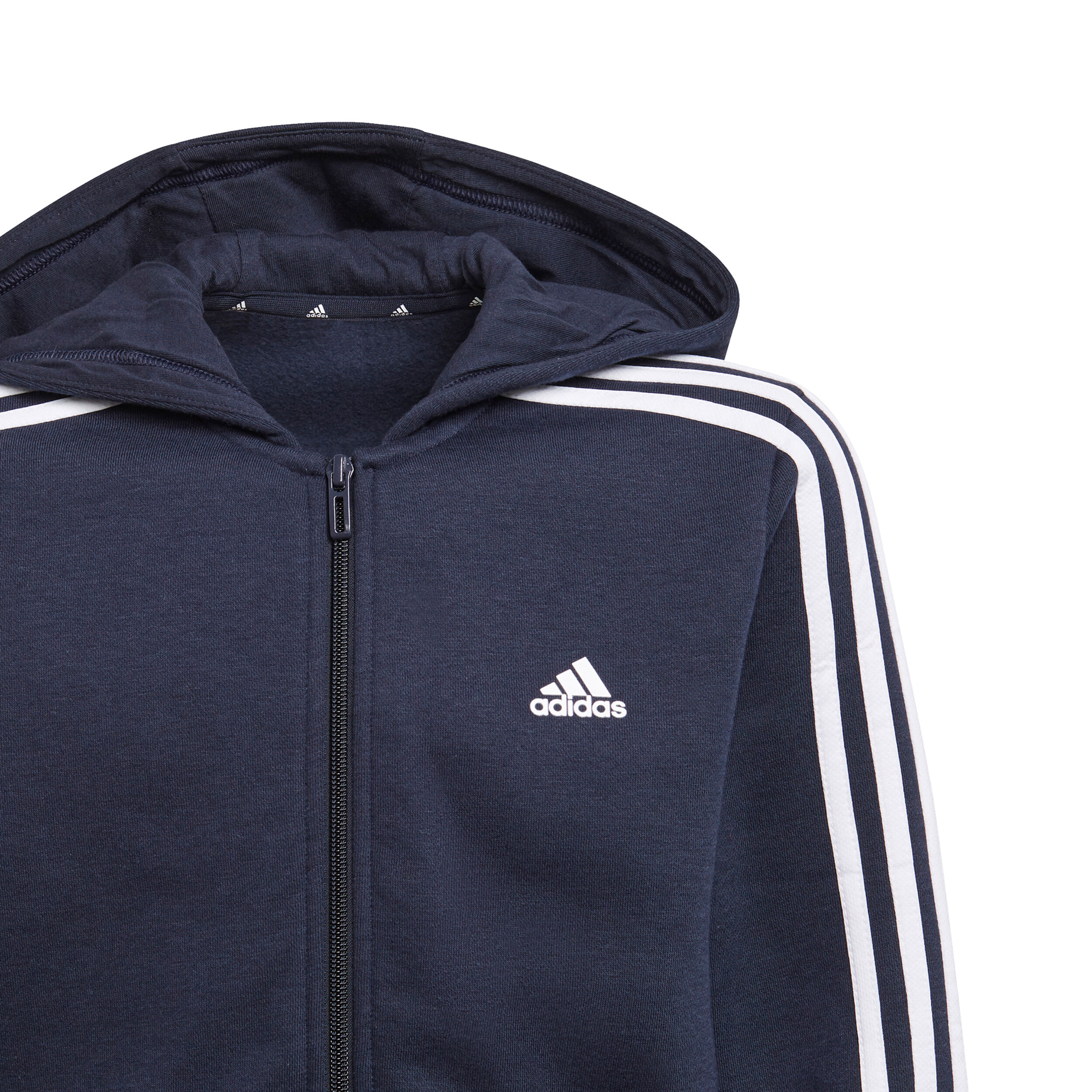 Buy adidas 3 Stripes Full Zip Hoodie Boys Dark Blue White online Tennis Point UK