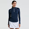 Solid Sun Protection Long Sleeve Women-Dark Blue