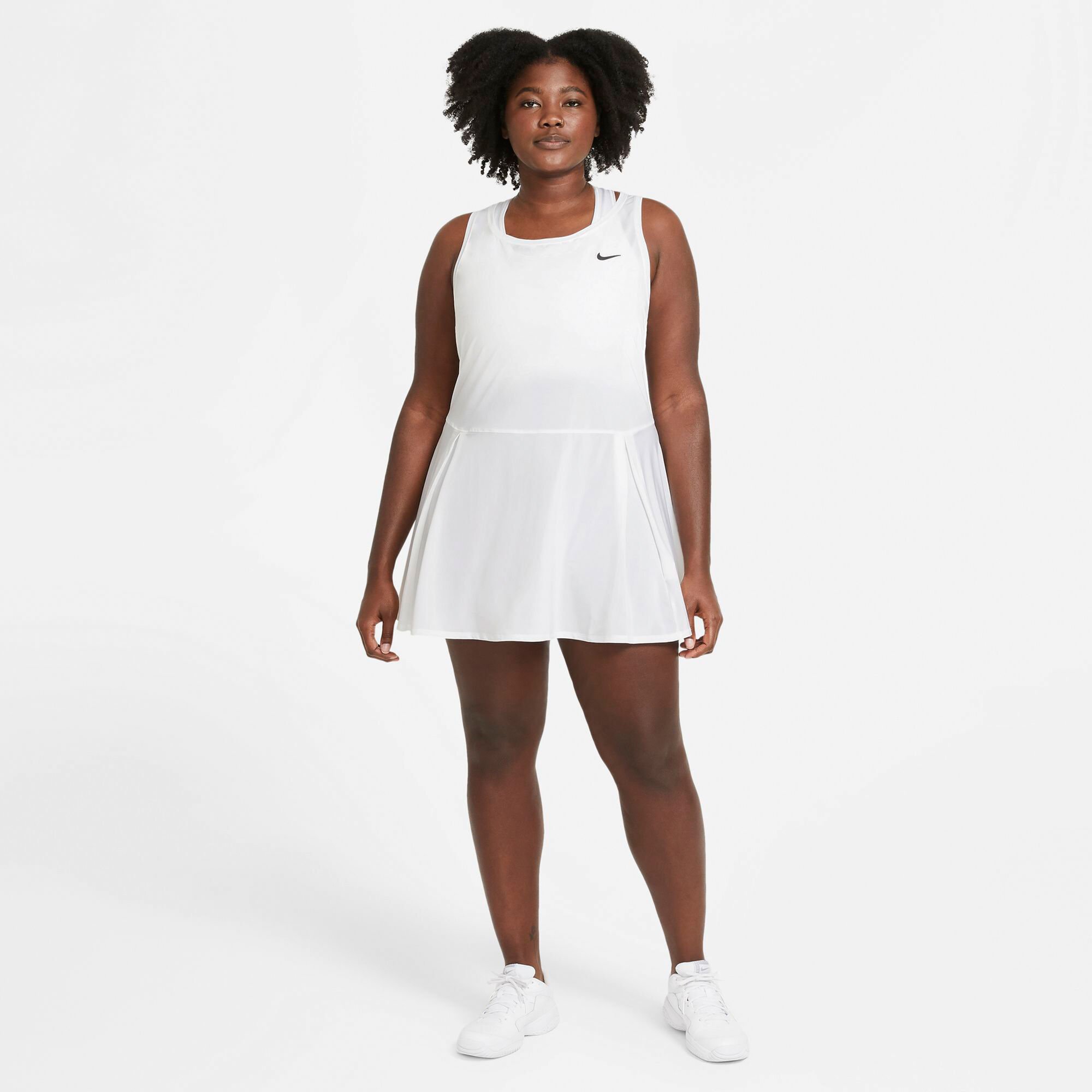 Buy Nike Court Advantage Plus Size Dress Women White online | Tennis ...