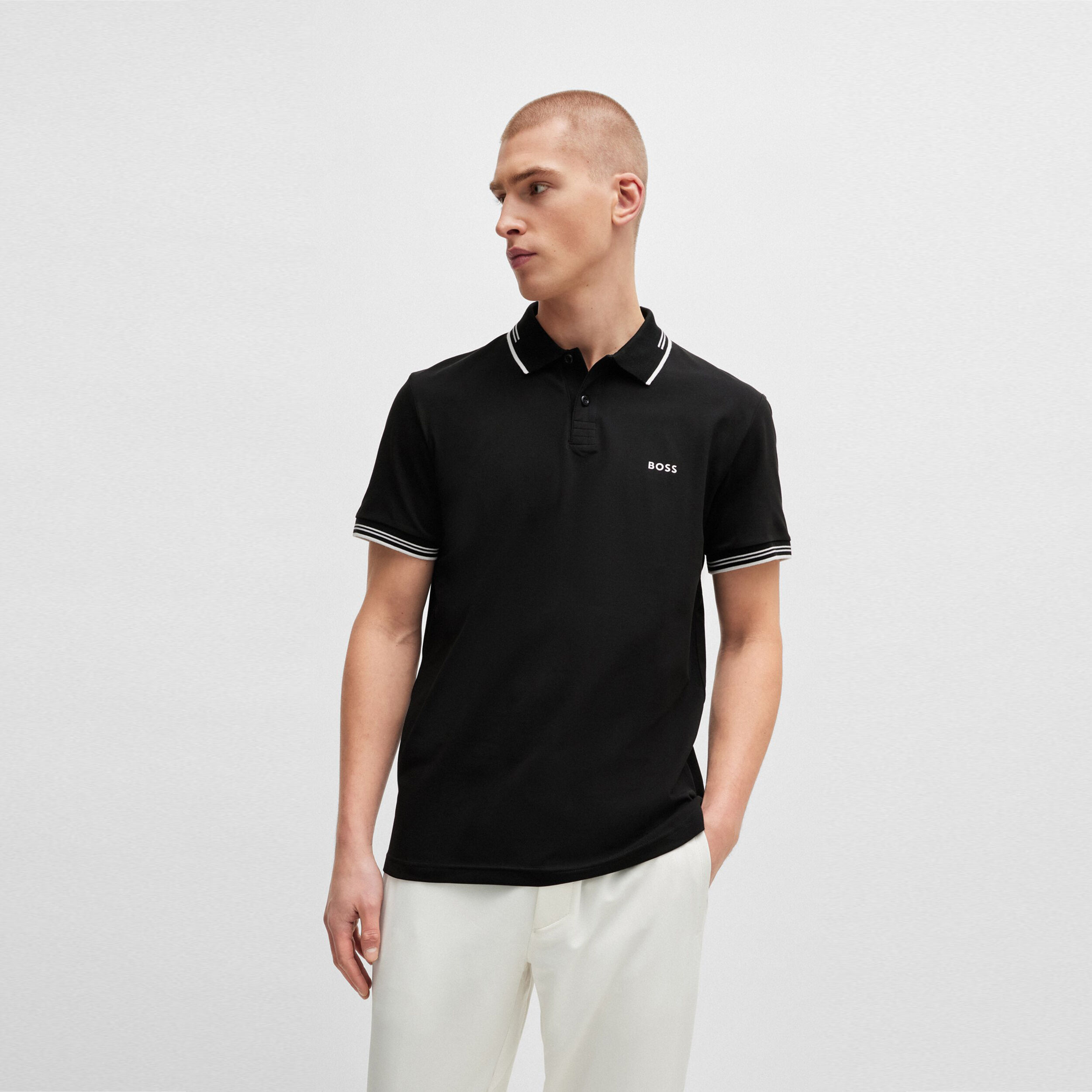 Boss polo slim fit sale