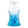 Yaka Tech Tank Top Women-White,Light Blue