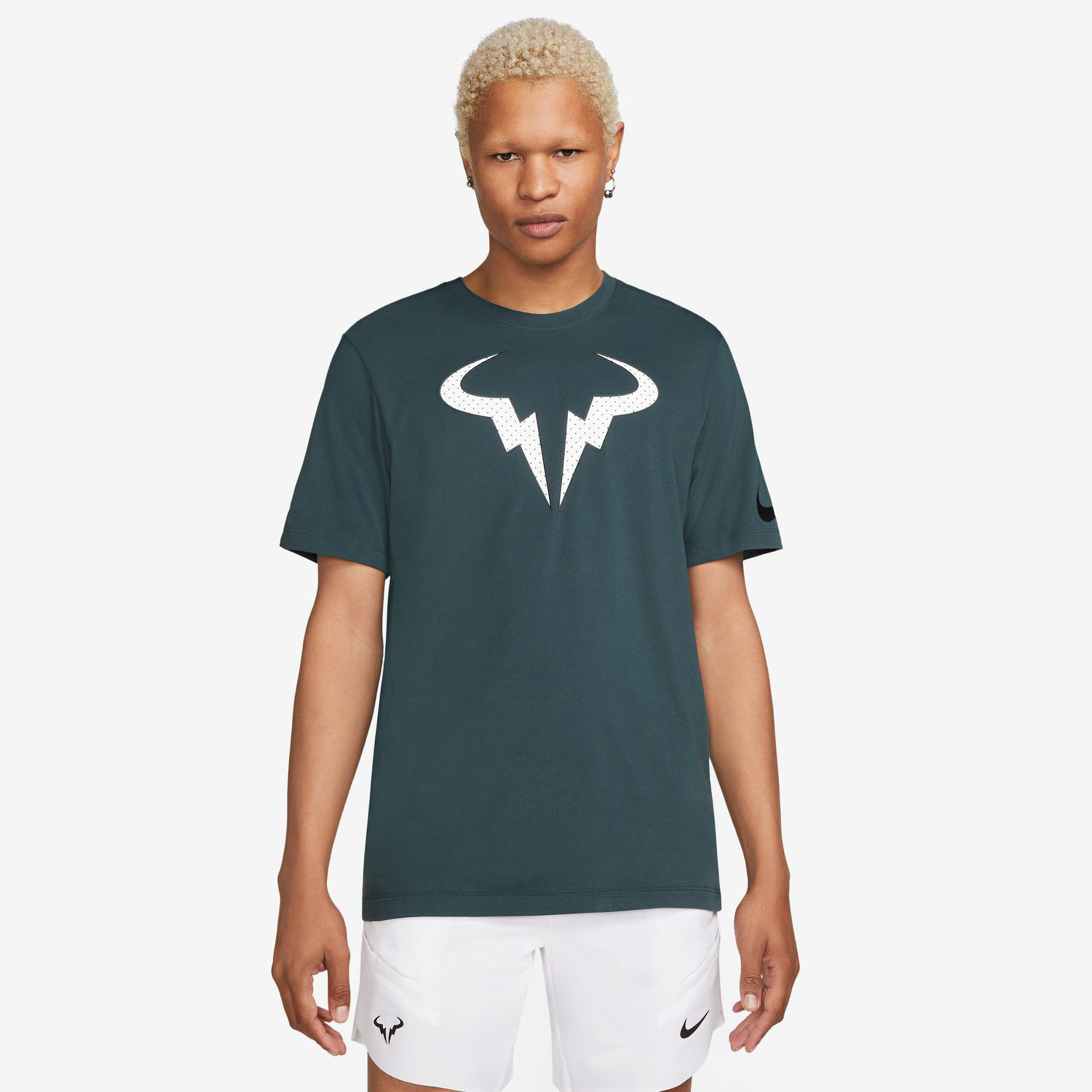 Dri Fit Court Rafael Nadal T Shirt Men Petrol White