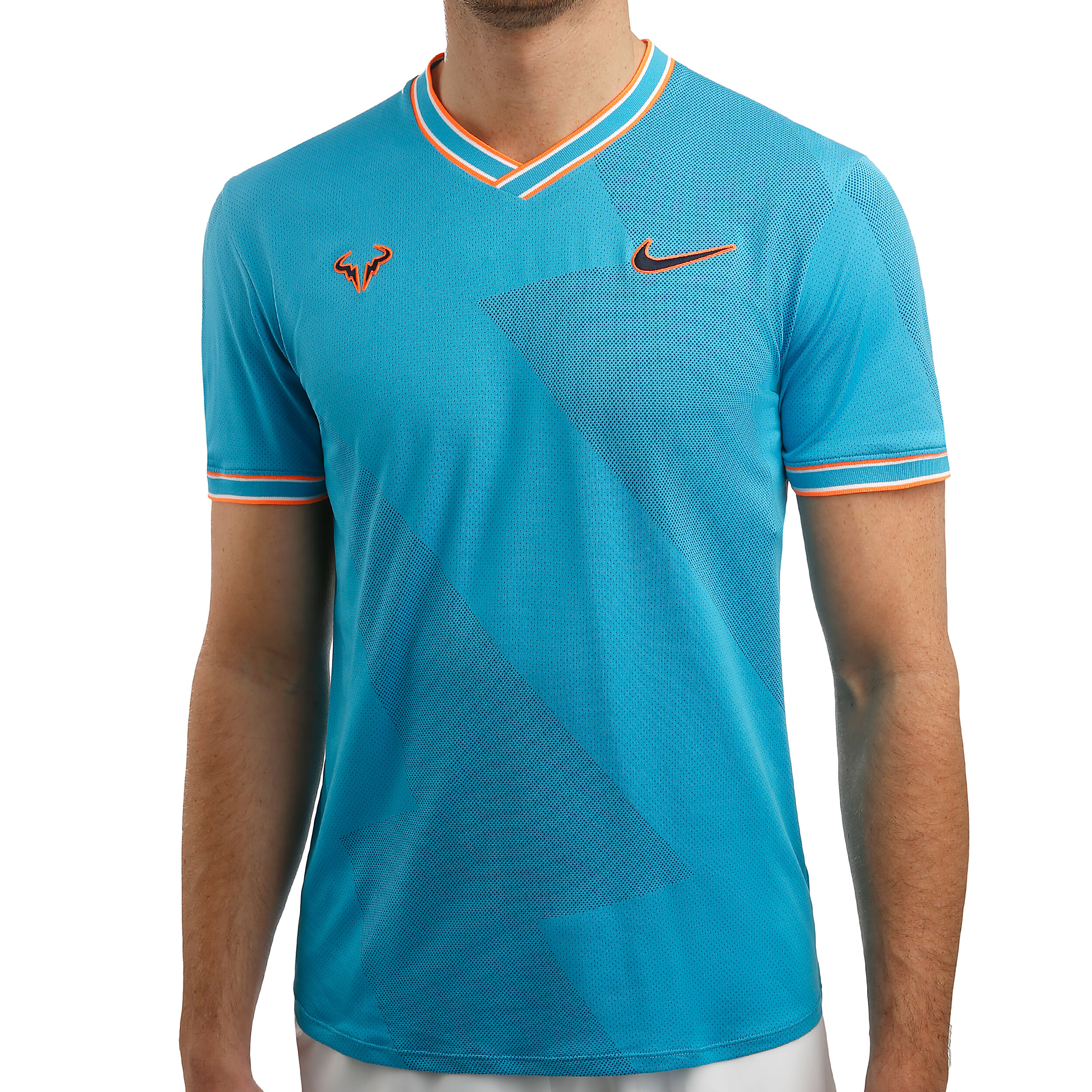 buy Nike Rafael Nadal Aeroreact Jaquard T-Shirt Men - Blue, Orange online |  Tennis-Point