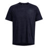 Tech Textured T-Shirt Men-Dark Blue