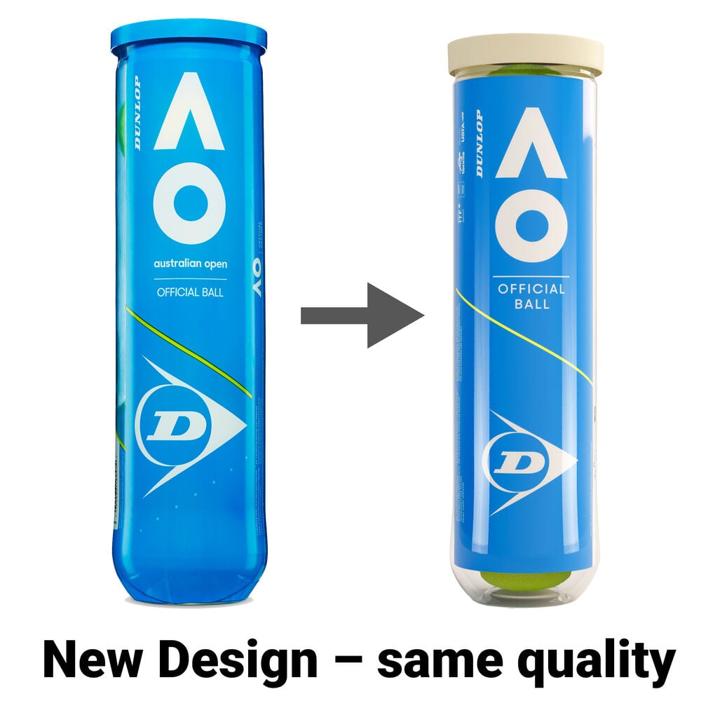 Dunlop Australian Open 4 Ball Tube