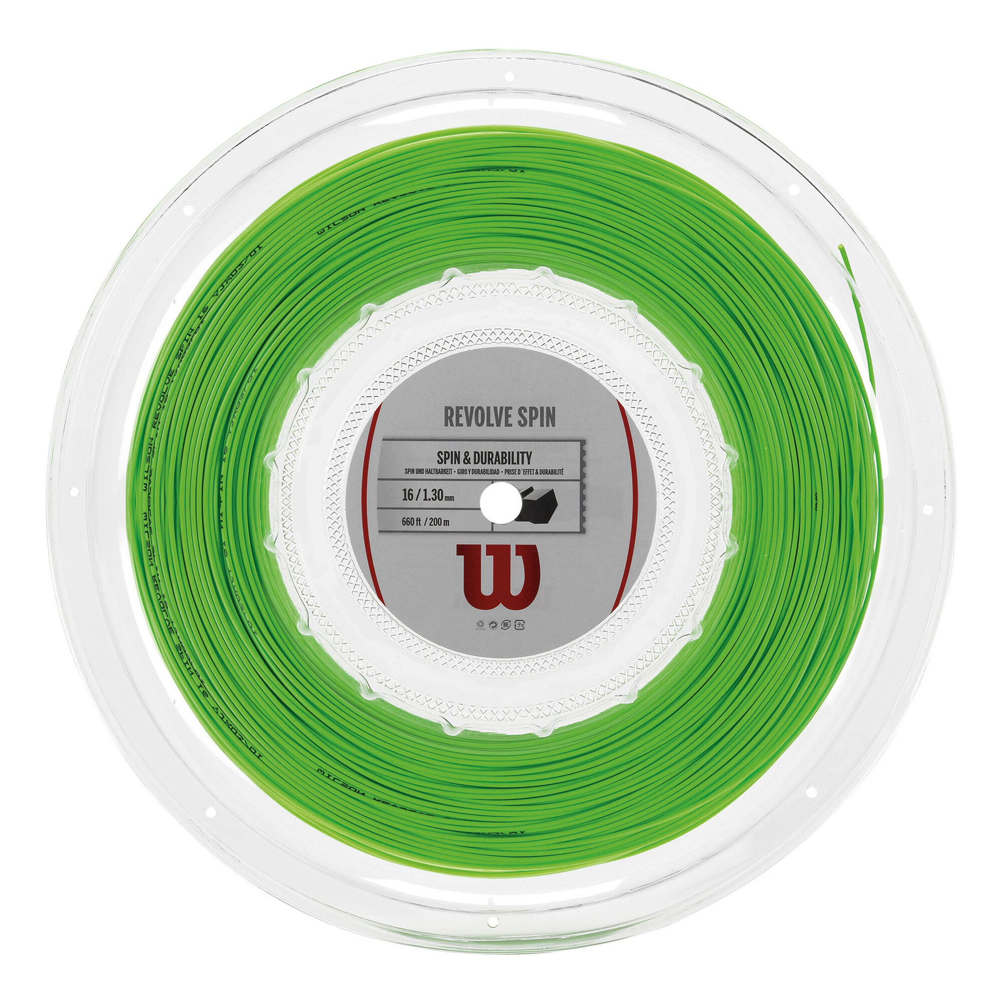 buy Wilson Revolve Spin String Reel 200m Green online TennisPoint