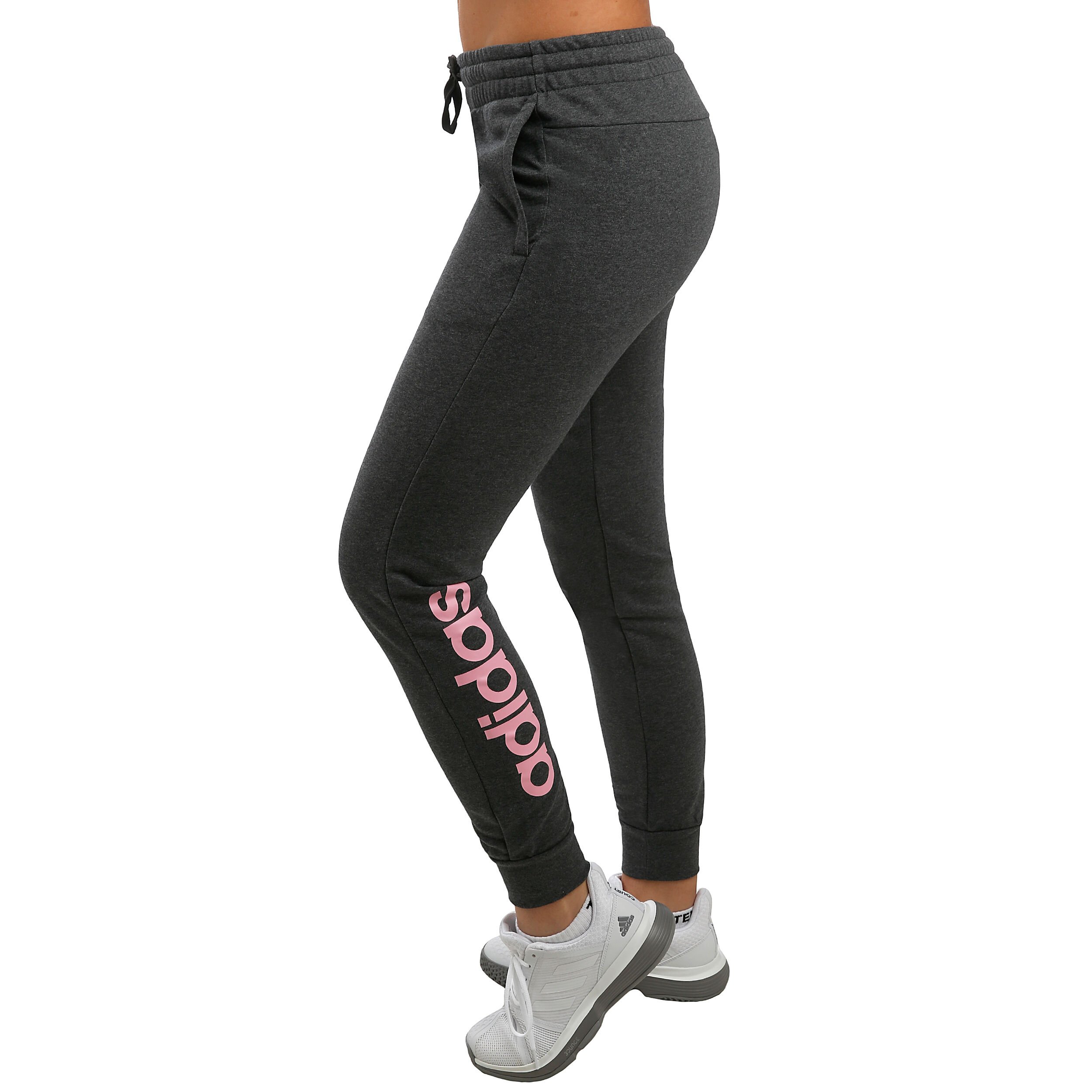 Buy adidas Essentials Linear Training Pants Women Dark Grey Pink online Tennis Point UK
