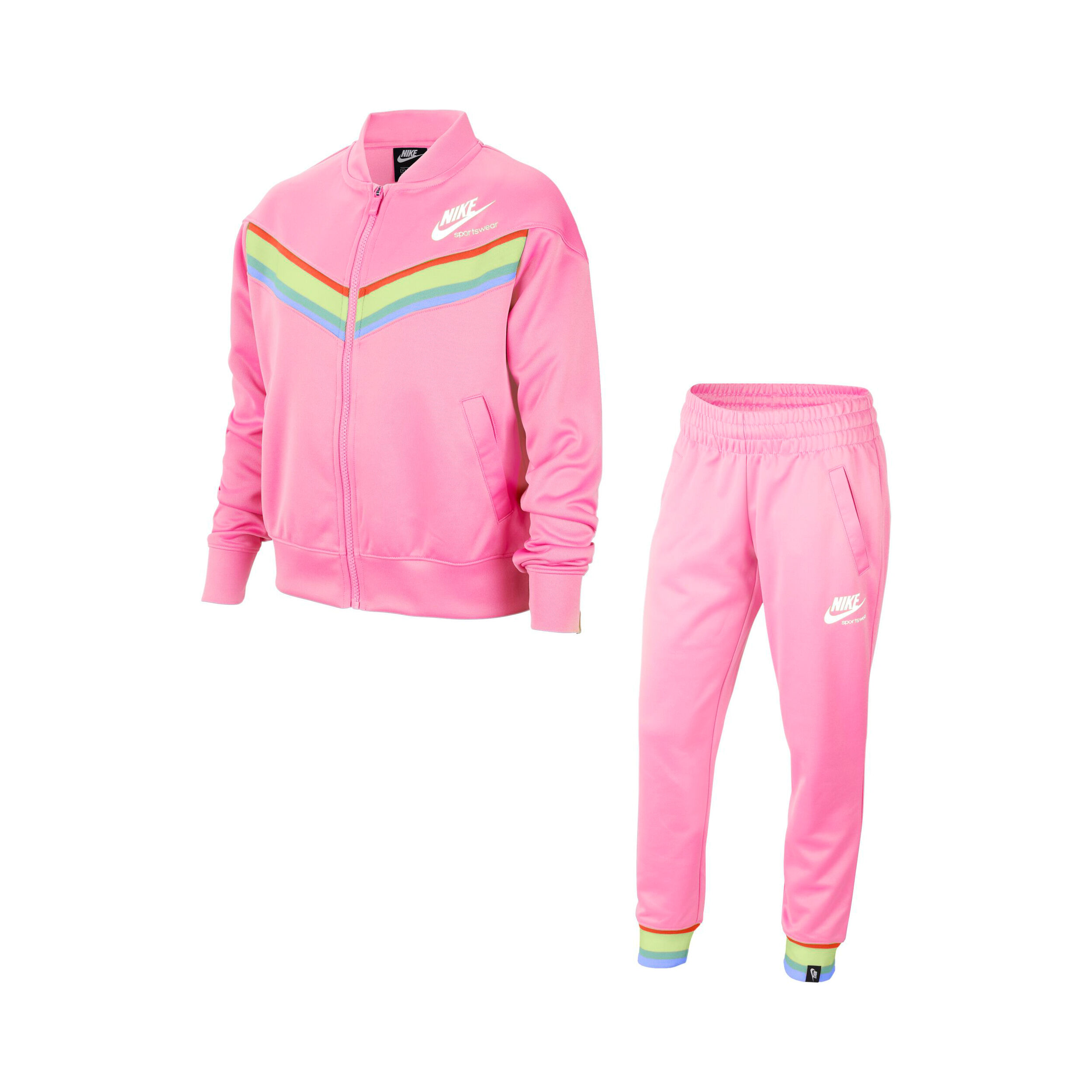 Buy Nike Sportswear Heritage Tracksuit Girls Pink Multicoloured