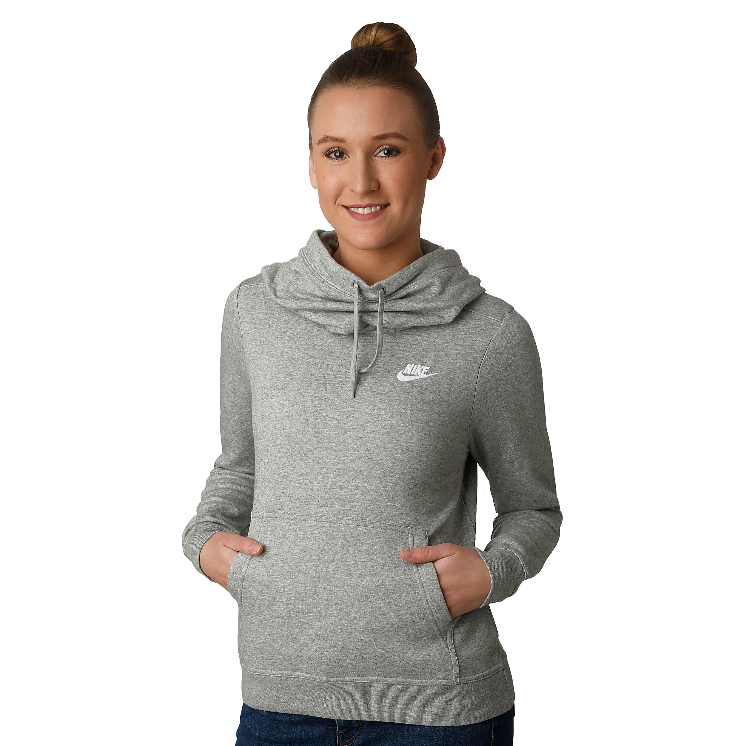 Buy Nike Sportswear Funnel Neck Hoody Women Grey White online Tennis Point UK
