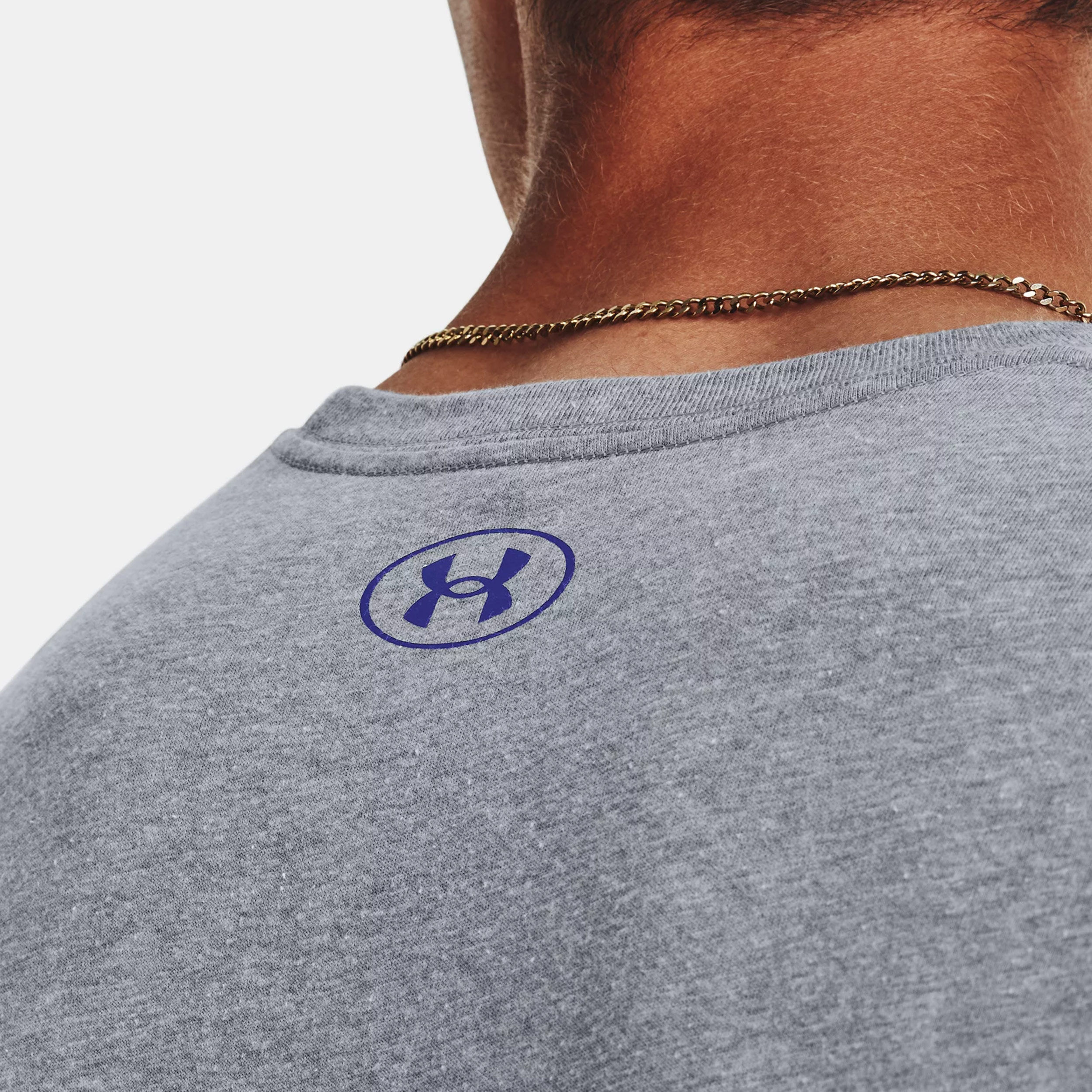 Buy Under Armour Big Logo Fill T Shirt Men Grey Blue online
