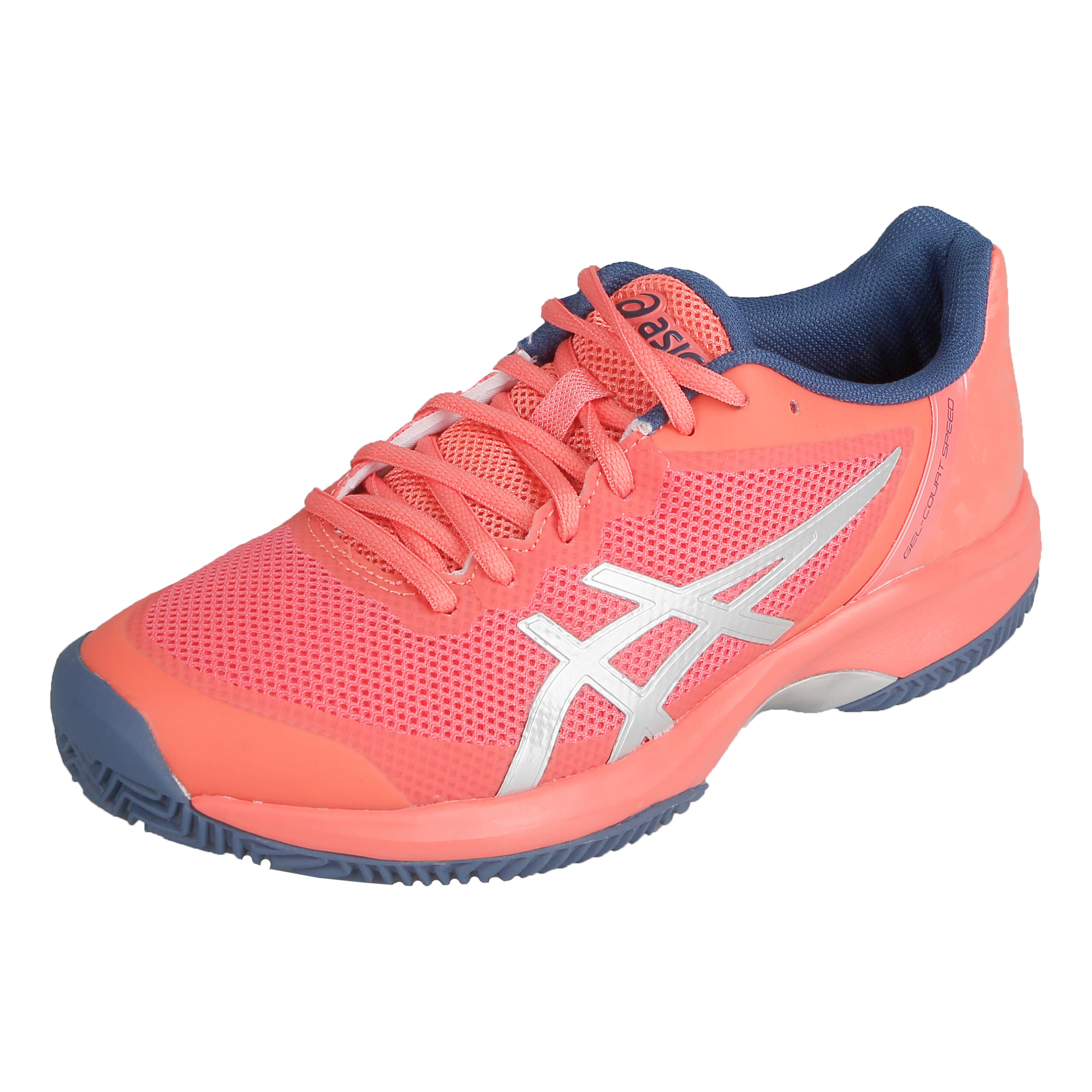 Buy ASICS Gel Court Speed Clay Court Shoe Women Coral Dark Blue