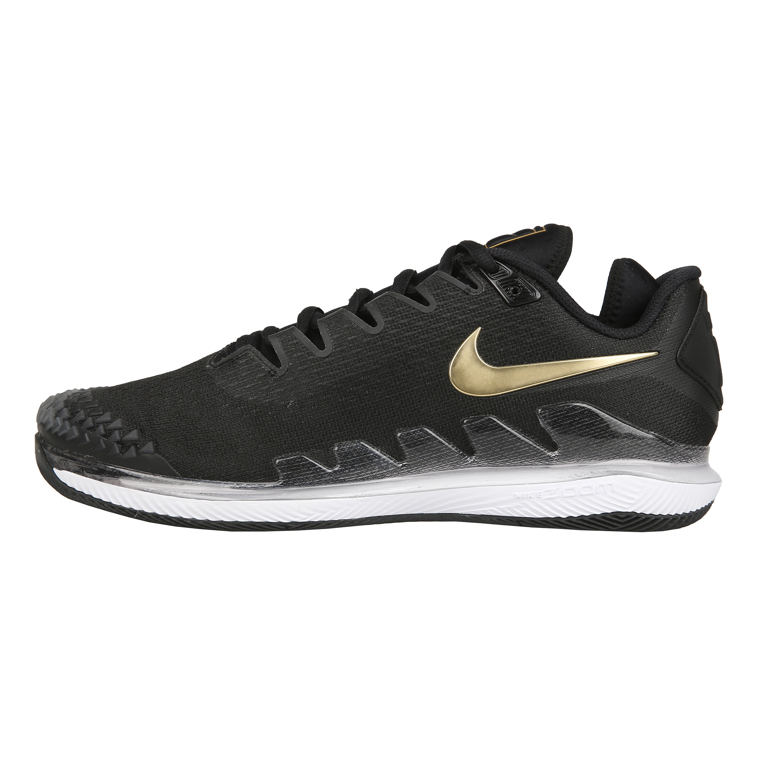 Men's air zoom vapor x hot sale tennis shoes black and metallic gold