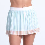 Lucky in Love Clothing Lucky in Love Woven Strokes Pleated Skirt Women - light blue, apricot